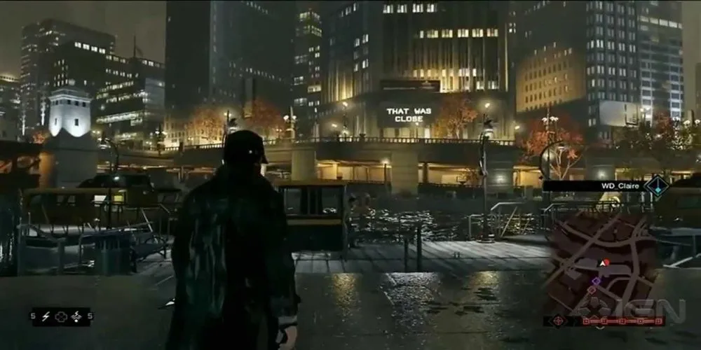 Khung cảnh thành phố Chicago trong game thế giới mở Watch Dogs.