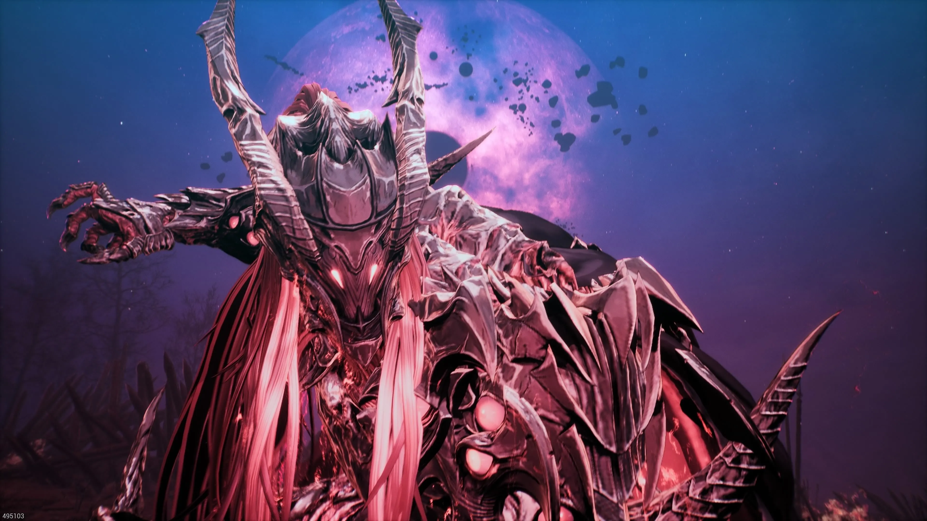Khung cảnh trận đấu căng thẳng với Blade Phantom trong The First Berserker Khazan