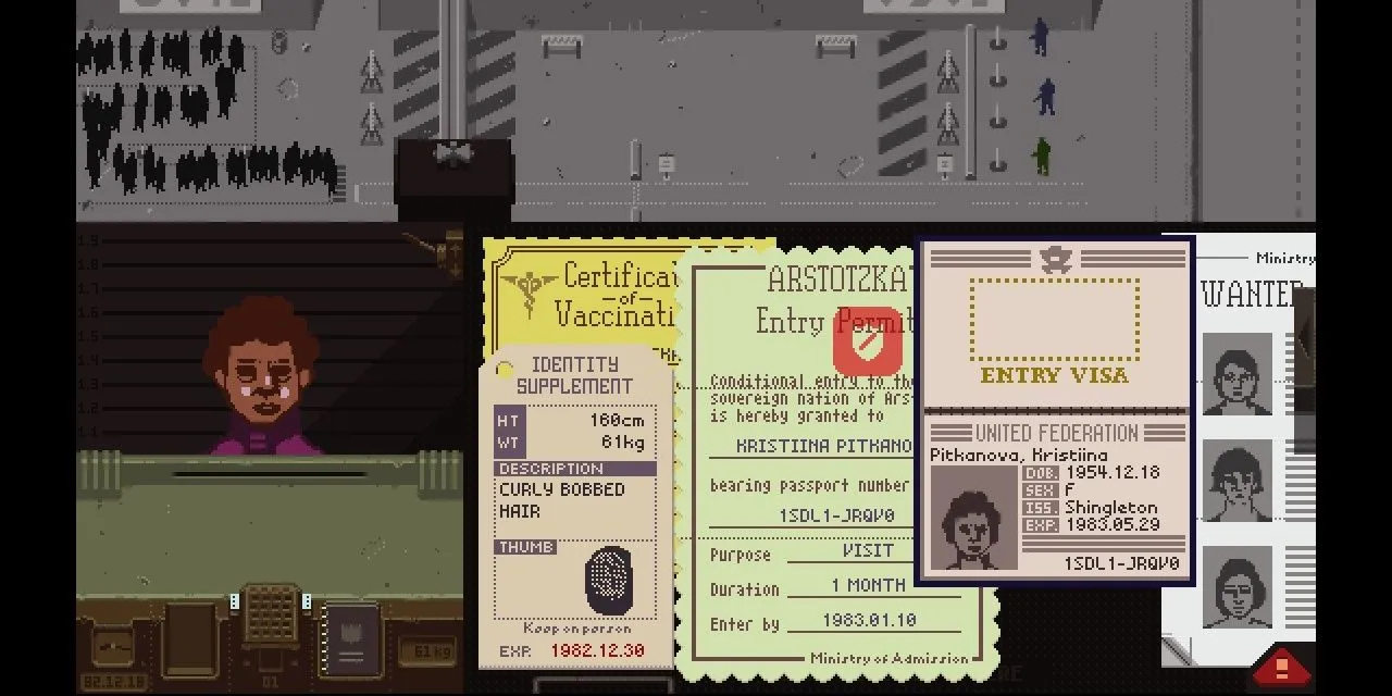 Kiểm tra giấy tờ trong game Papers, Please
