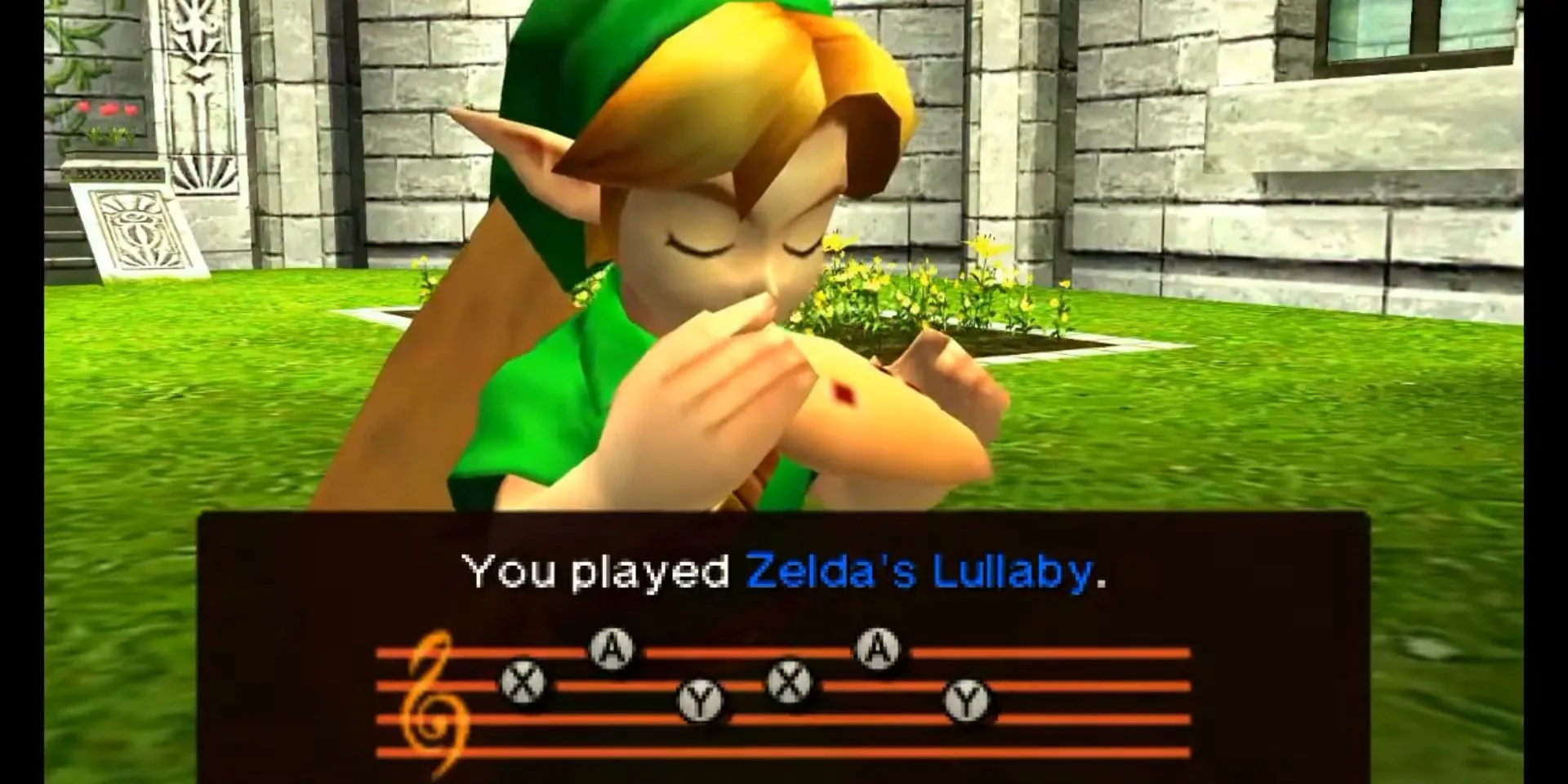 Link học các bài hát Zelda bằng cây sáo Ocarina huyền thoại
