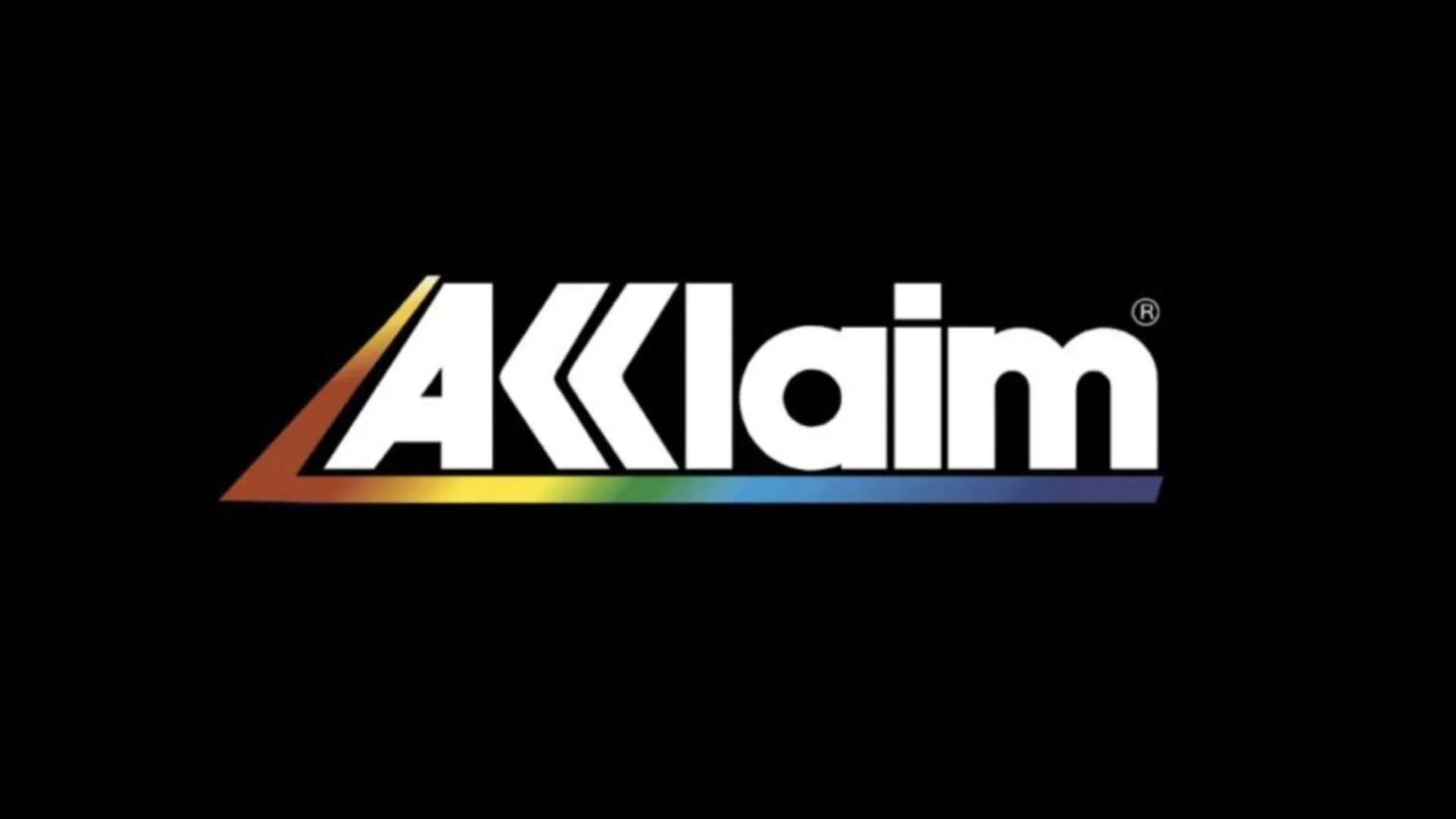Logo Acclaim Entertainment trên nền tối, tượng trưng cho sự trở lại của hãng game huyền thoại.