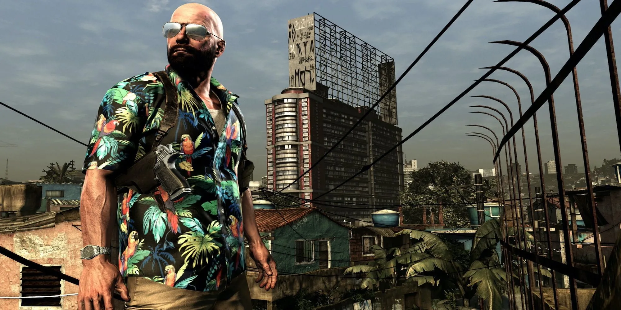 Max Payne nhìn bao quát thành phố São Paulo trong Max Payne 3