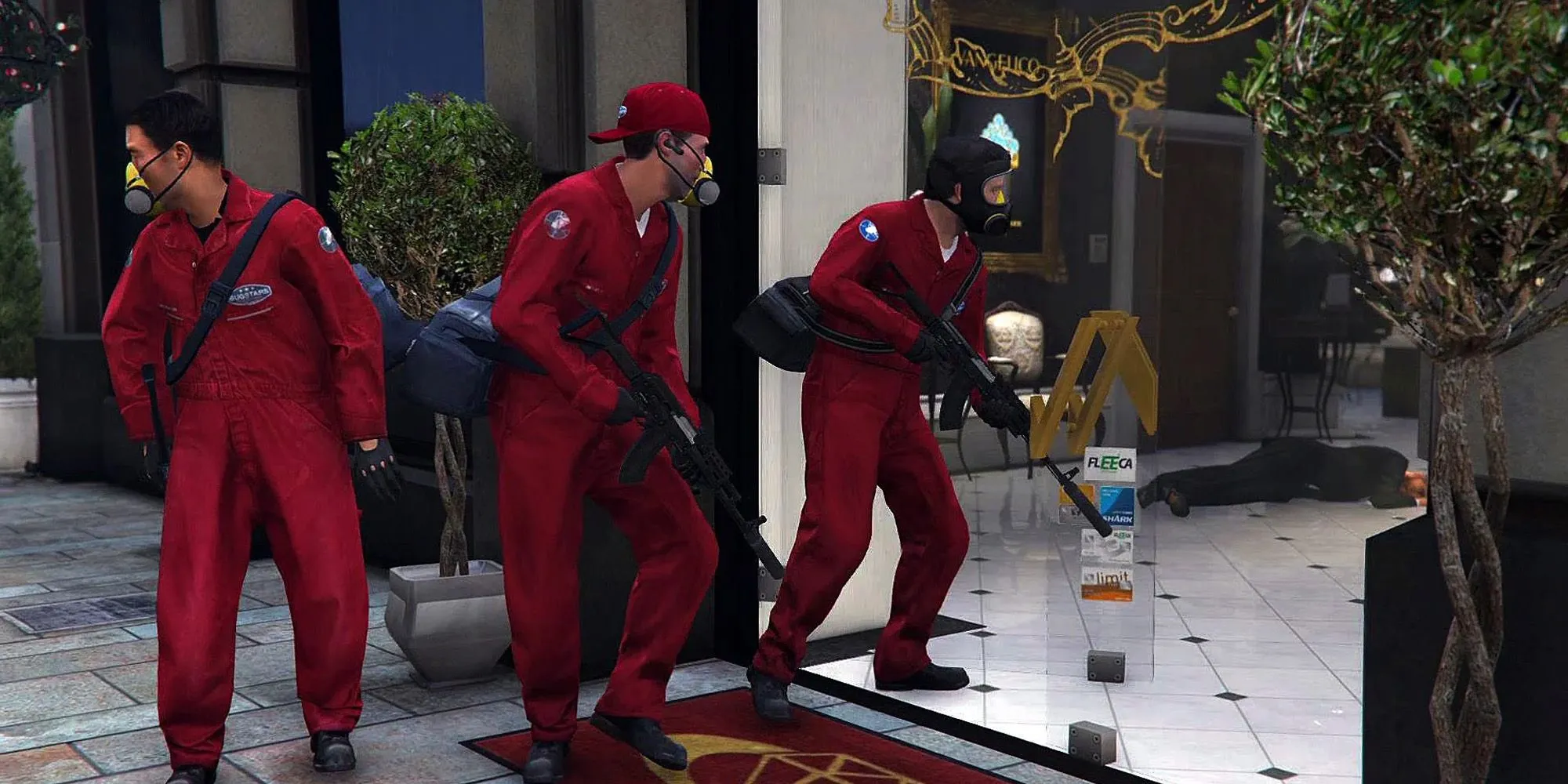 Michael và Franklin thực hiện vụ cướp tiệm vàng trong The Jewel Store Job GTA 5