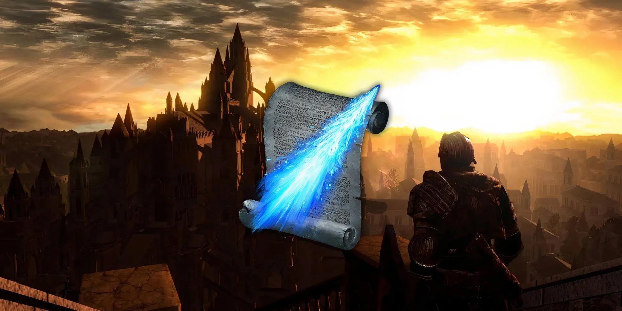 Một ngọn thương pha lê linh hồn sắc bén đang được nhân vật trong Dark Souls phóng ra