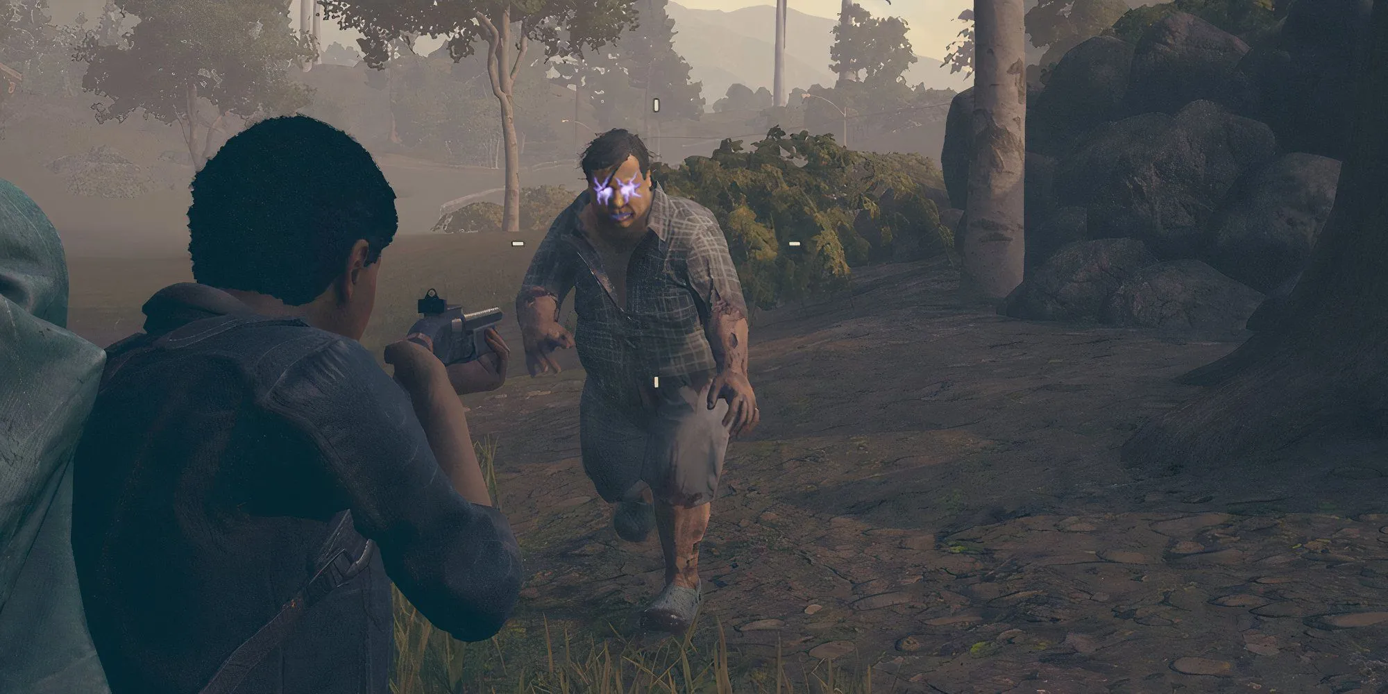 Một zombie đang tiến đến gần trong State of Decay 2, báo hiệu nguy hiểm cận kề trong thế giới hậu tận thế