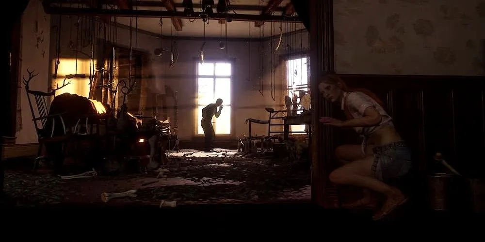 Nạn nhân trốn tránh sát nhân trong game kinh dị The Texas Chain Saw Massacre