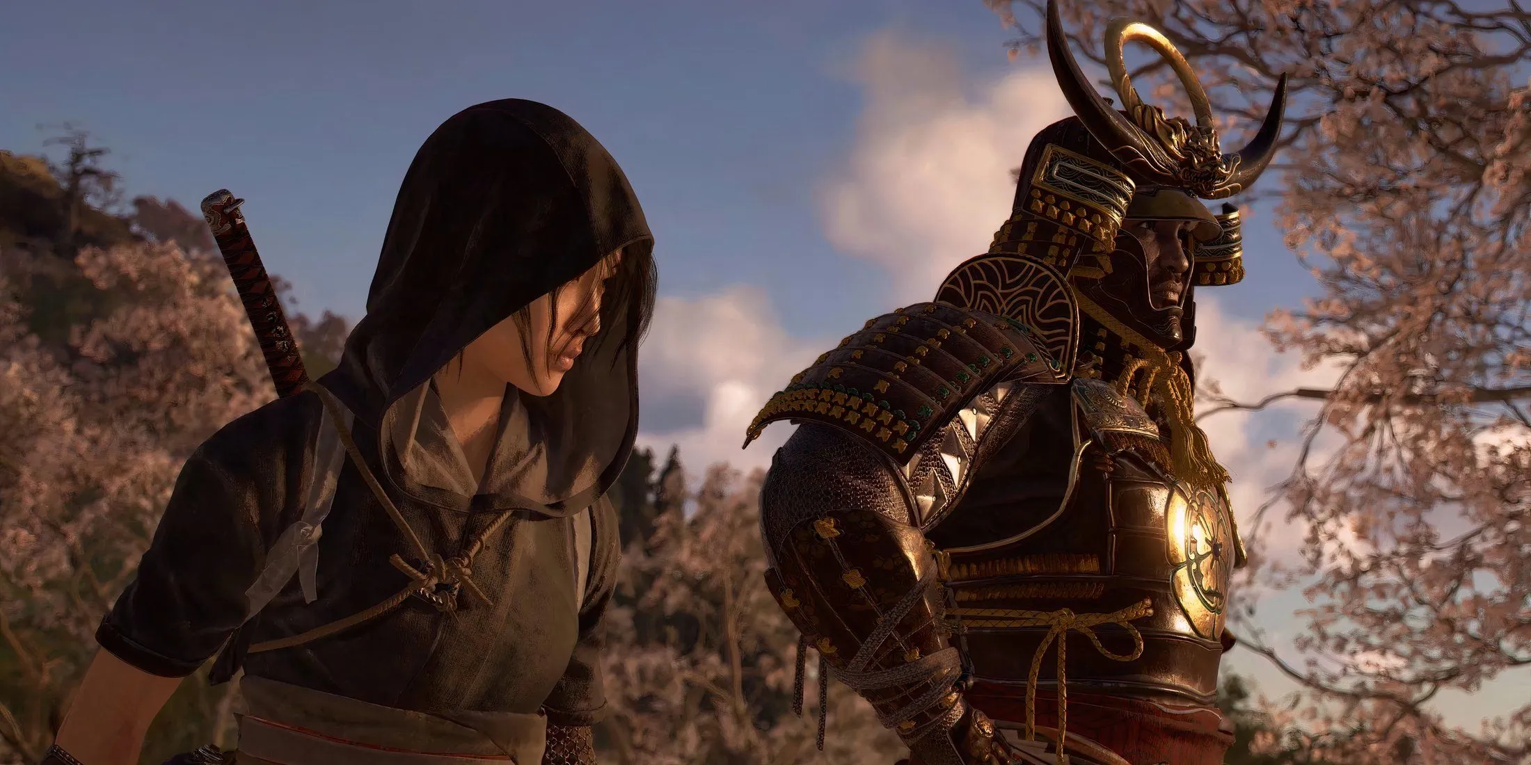Naoe và Yasuke trong Assassin's Creed Shadows thể hiện chi tiết đồ họa game