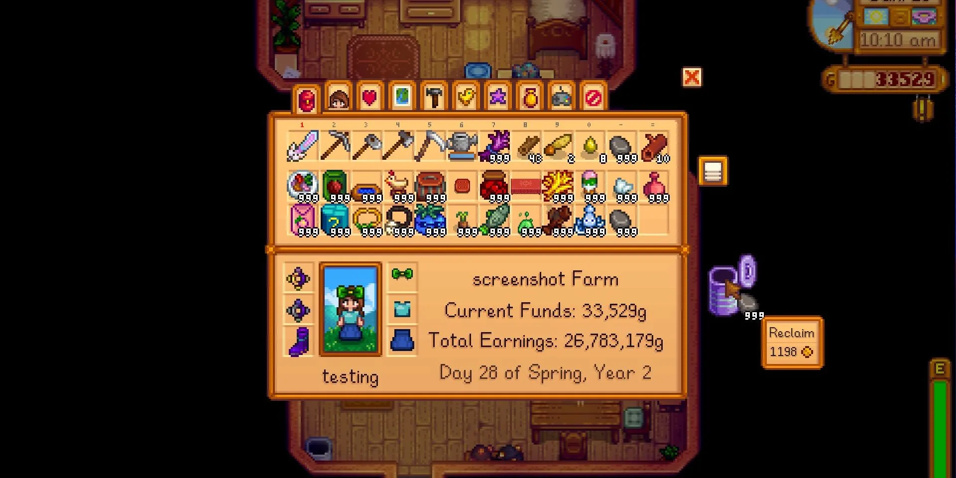 Người chơi Stardew Valley sử dụng thùng rác Iridium.