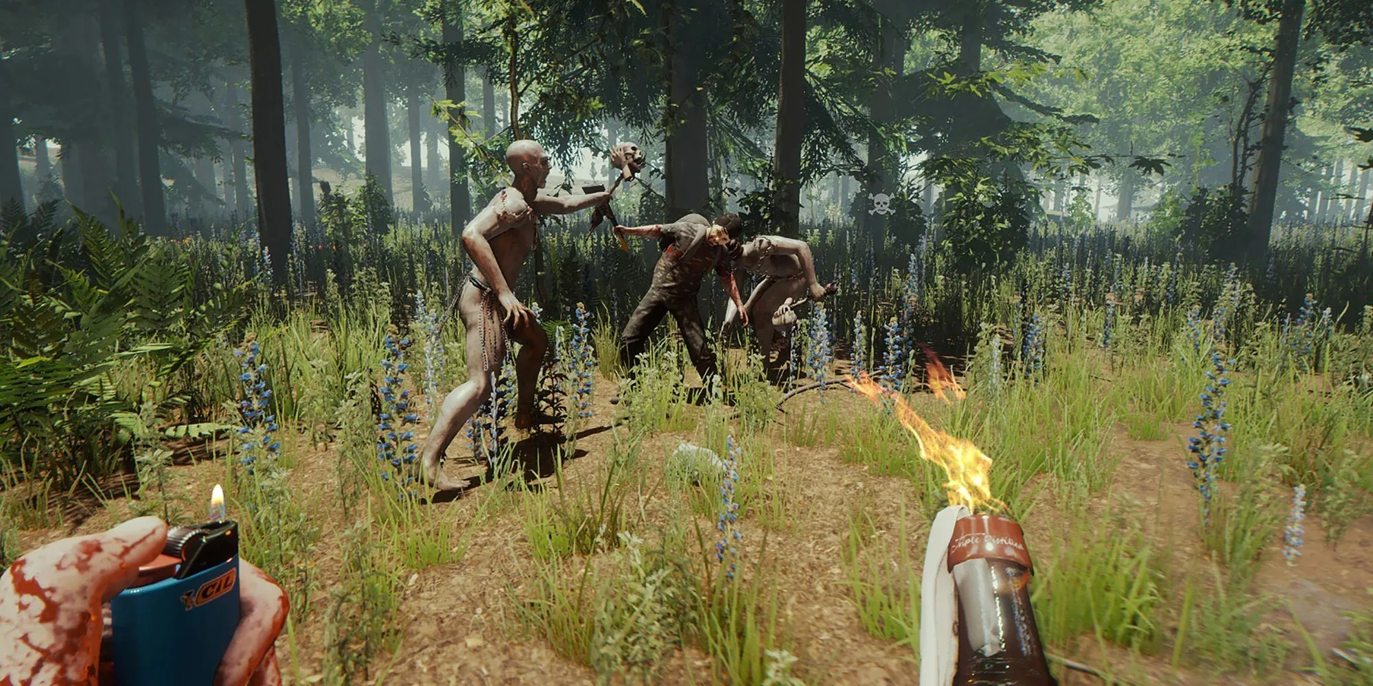 Người chơi The Forest đối mặt với thổ dân ăn thịt người trong một khu rừng tăm tối