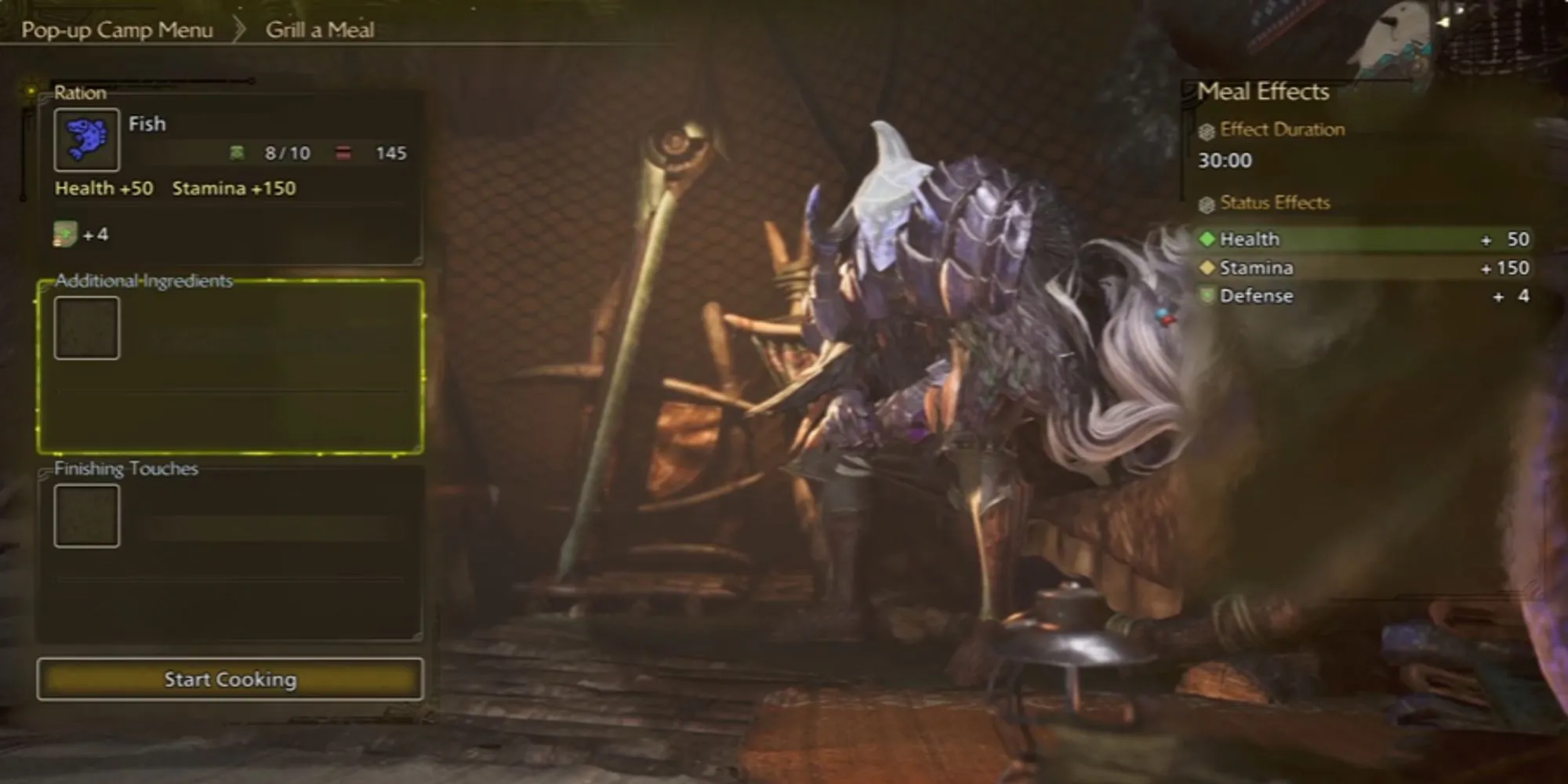 Nguyên liệu nấu ăn từ cá trong Monster Hunter Wilds