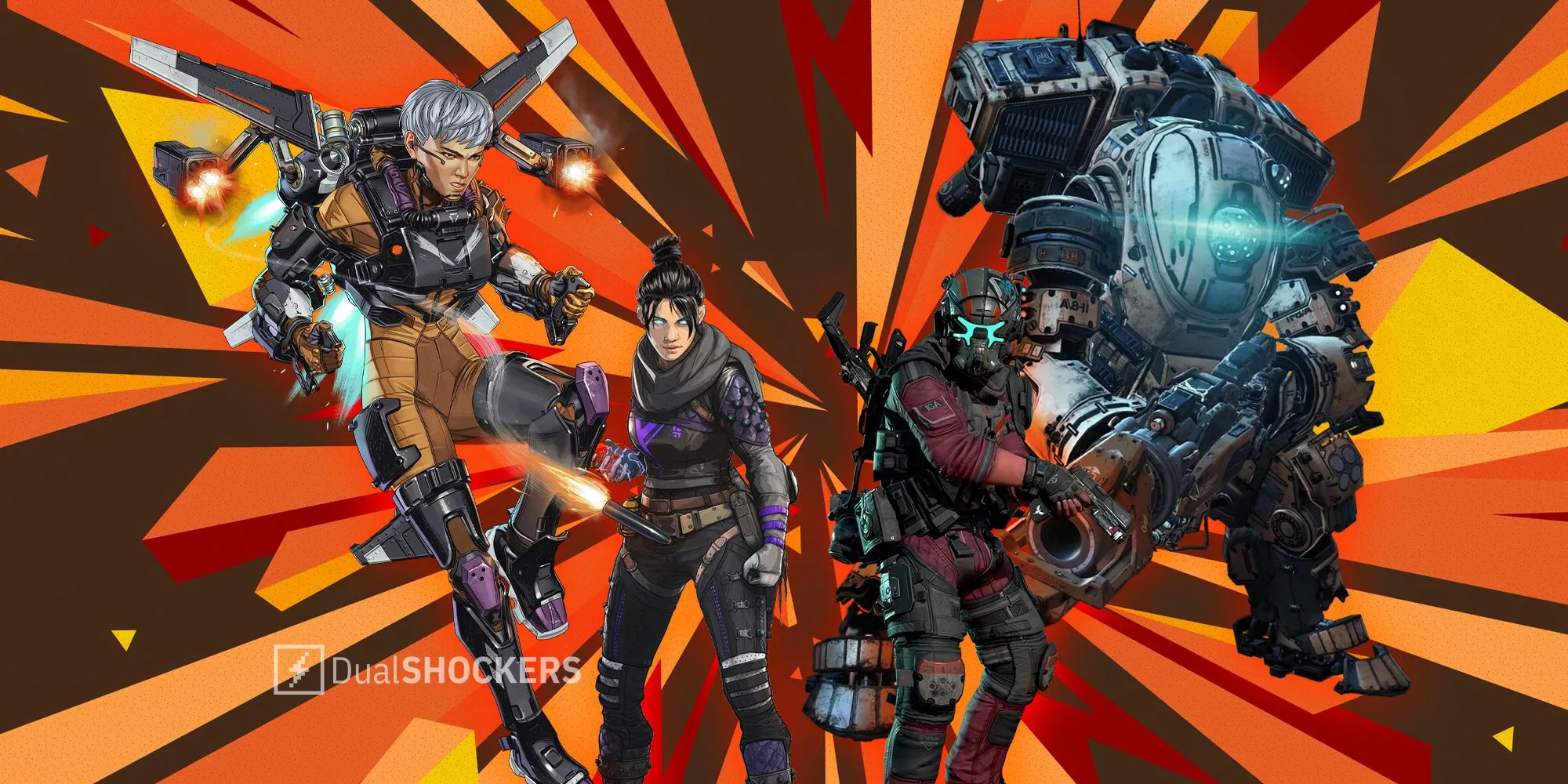Nhân vật Apex Legends và Titan trong Titanfall 2 đối đầu