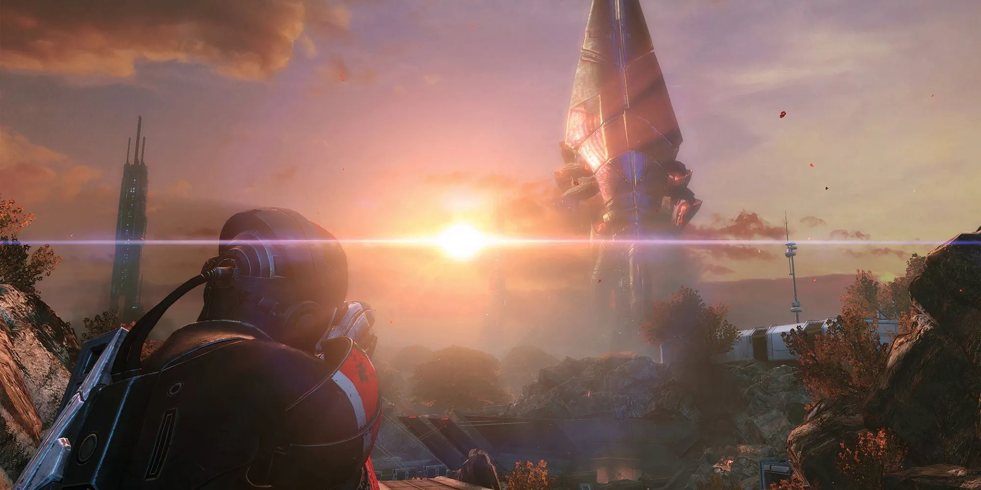 Nhân vật chính ngắm bắn trong Mass Effect Remastered
