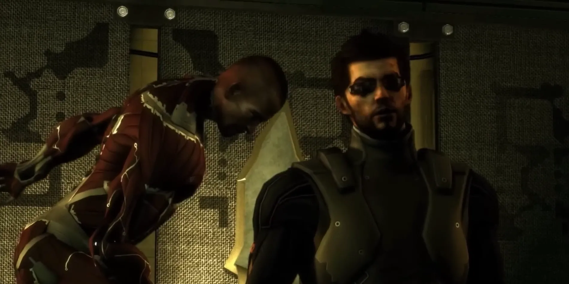 Nhân vật Jaron Namir trong game Deus Ex Human Revolution chuẩn bị đối đầu