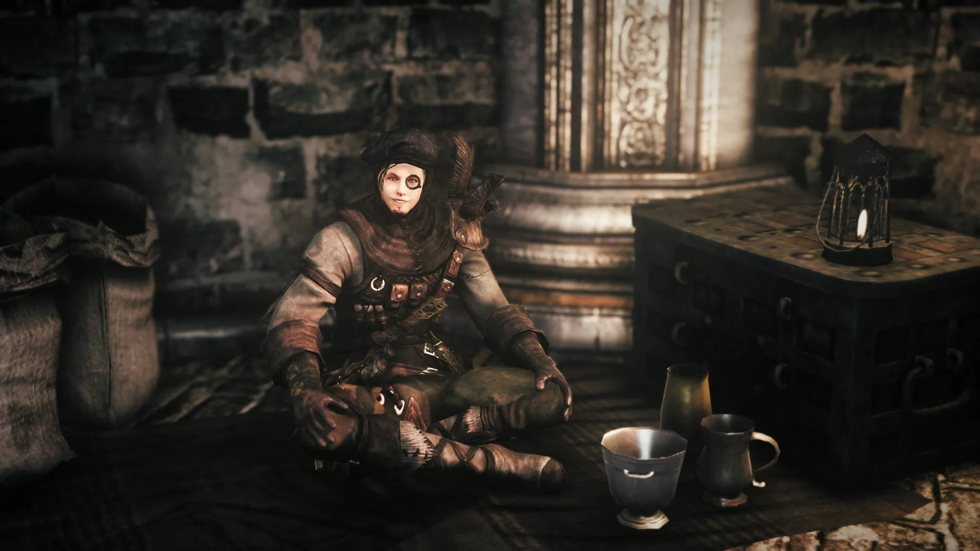 Nhân vật Magerold of Lanafir ngồi trong Dark Souls 2