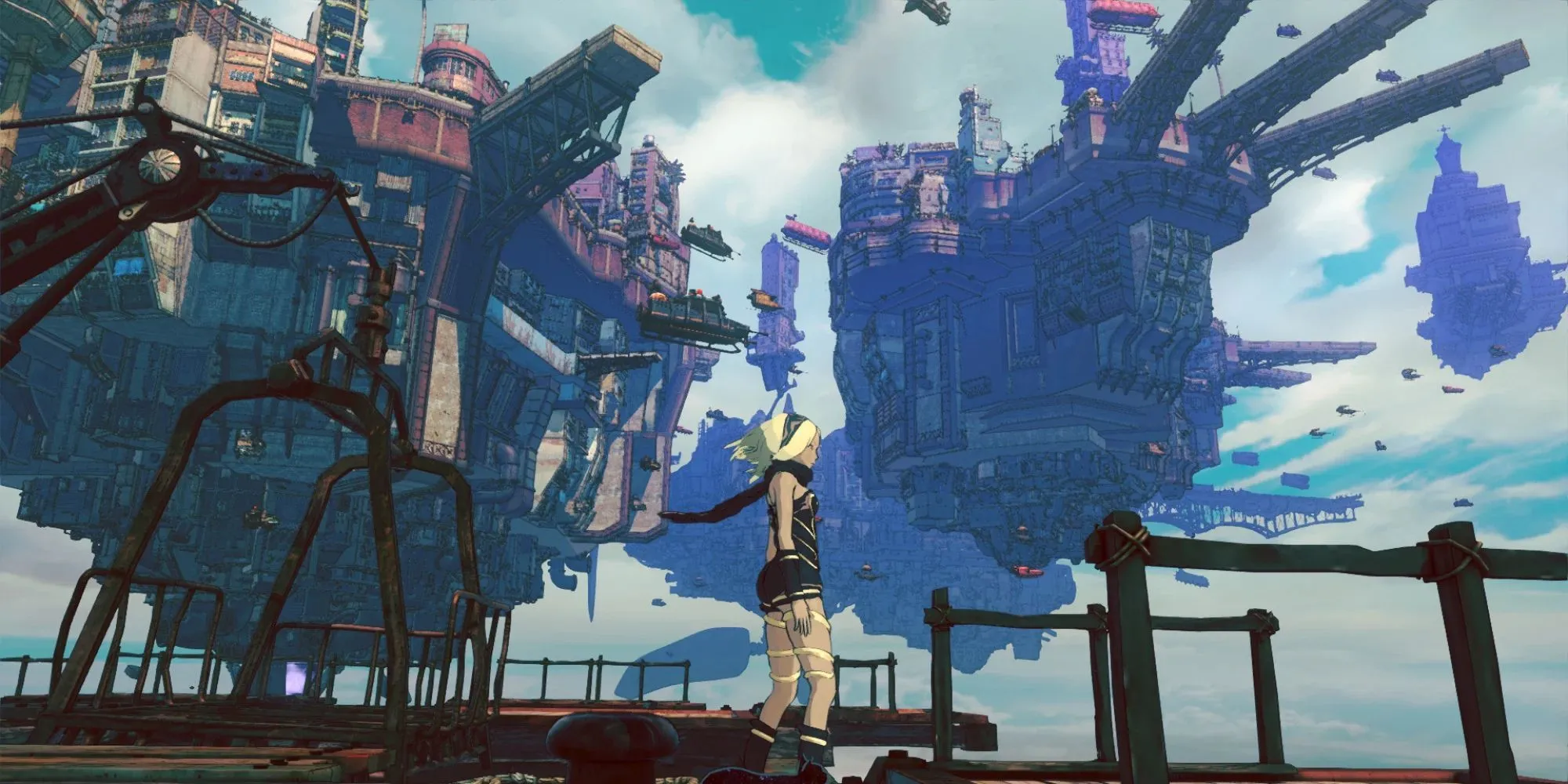 Những hòn đảo lơ lửng trên bầu trời trong Gravity Rush 2