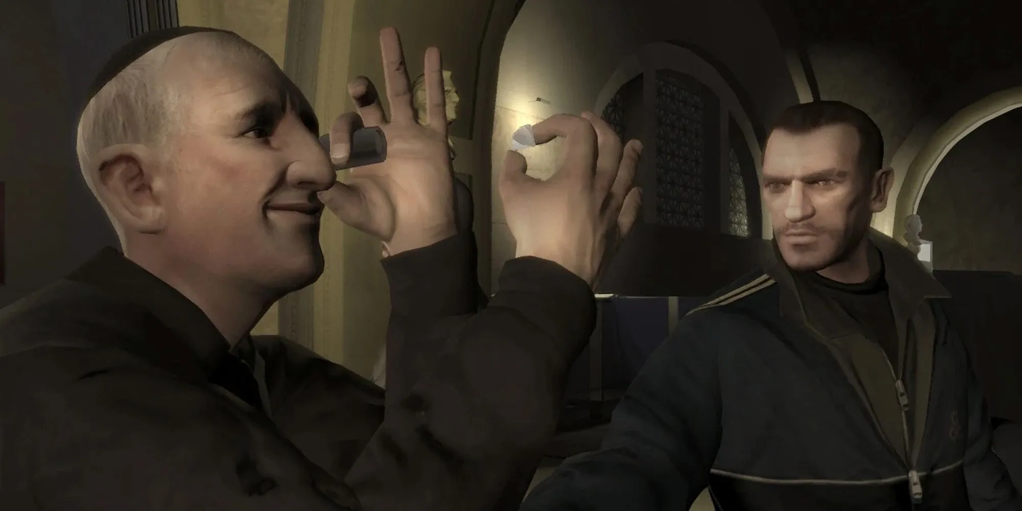 Niko Bellic trong nhiệm vụ Museum Piece tại bảo tàng Libertonian GTA 4