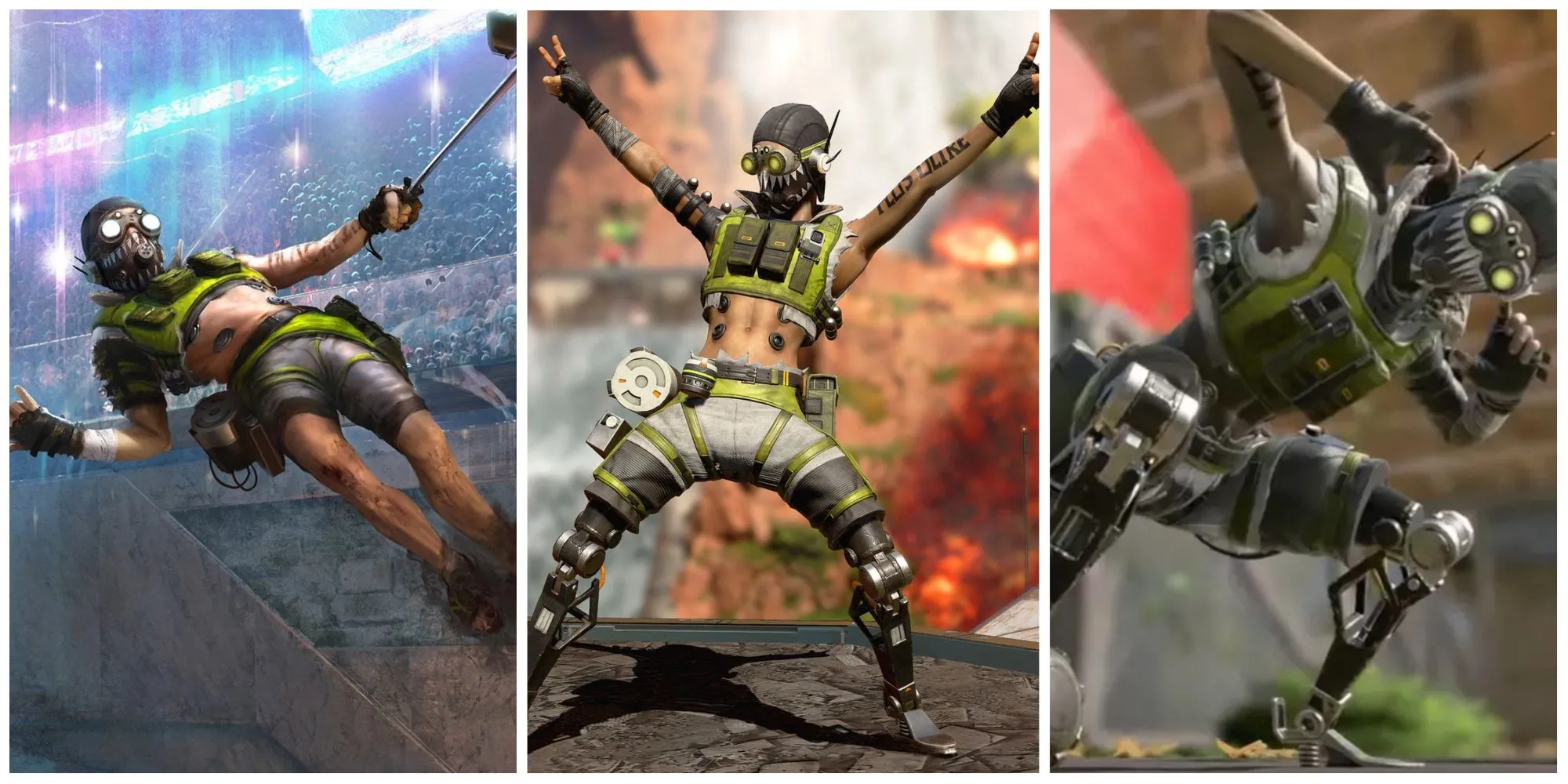 Octane bay lượn trên không trong Apex Legends