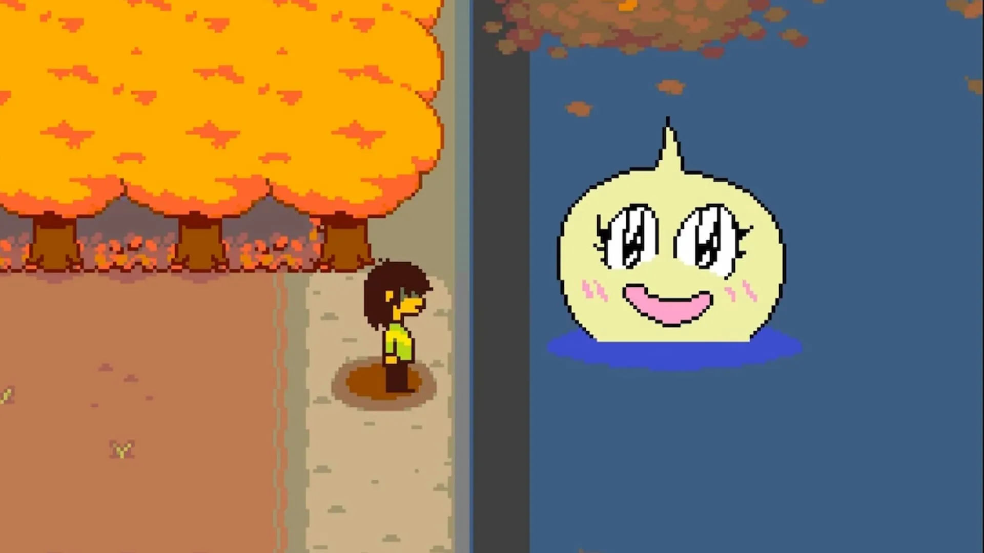 Onion và Kris trong Deltarune