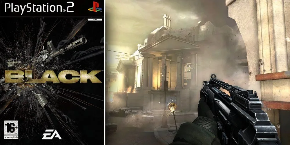 Pha đấu súng kịch tính trong game FPS Black trên PS2