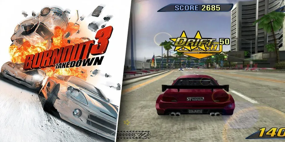 Pha va chạm tốc độ cao trong Burnout 3: Takedown trên PS2