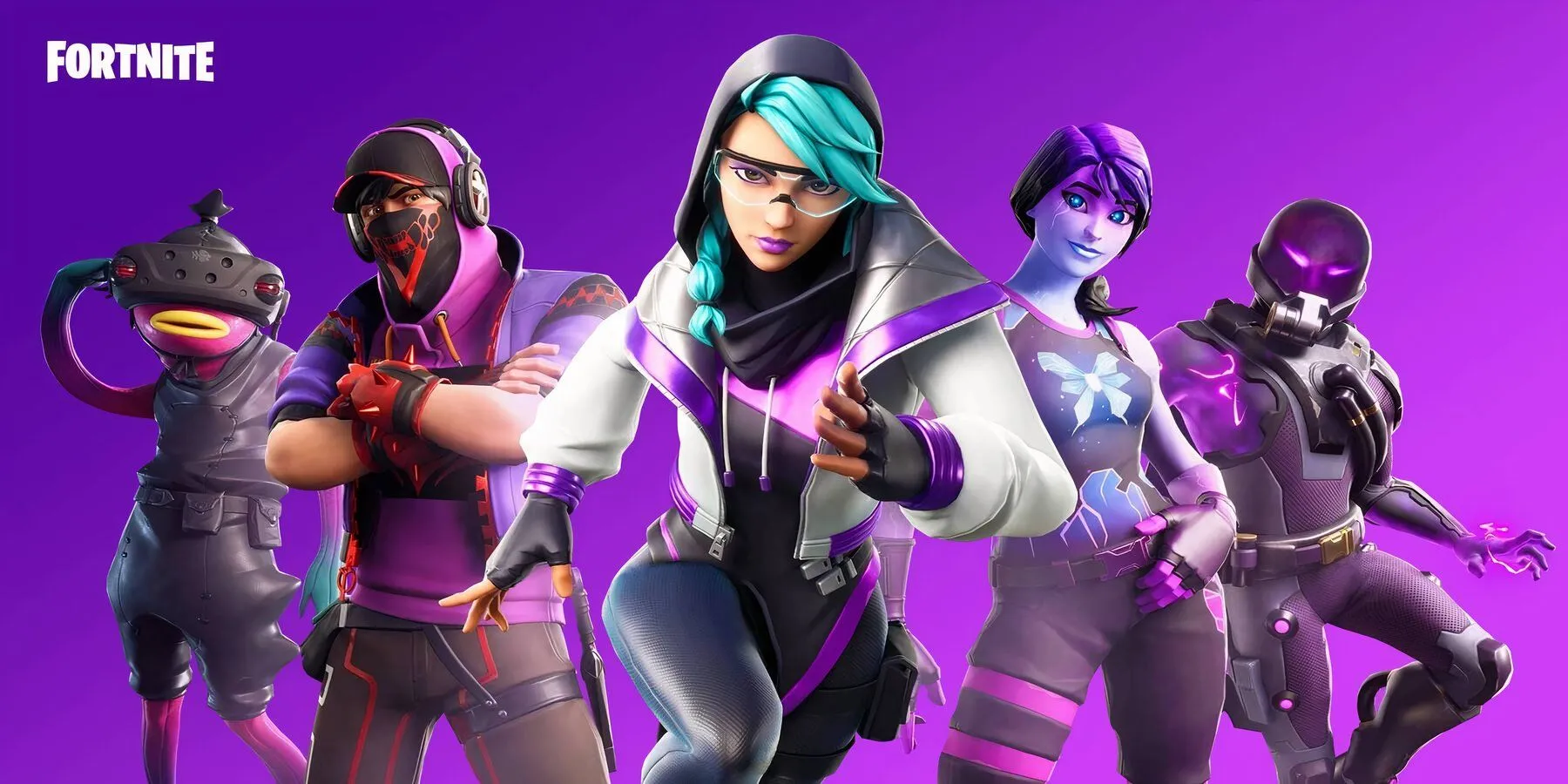 Poster chính thức Fortnite với 5 nhân vật trong game sau thông báo thay đổi chính sách gian lận