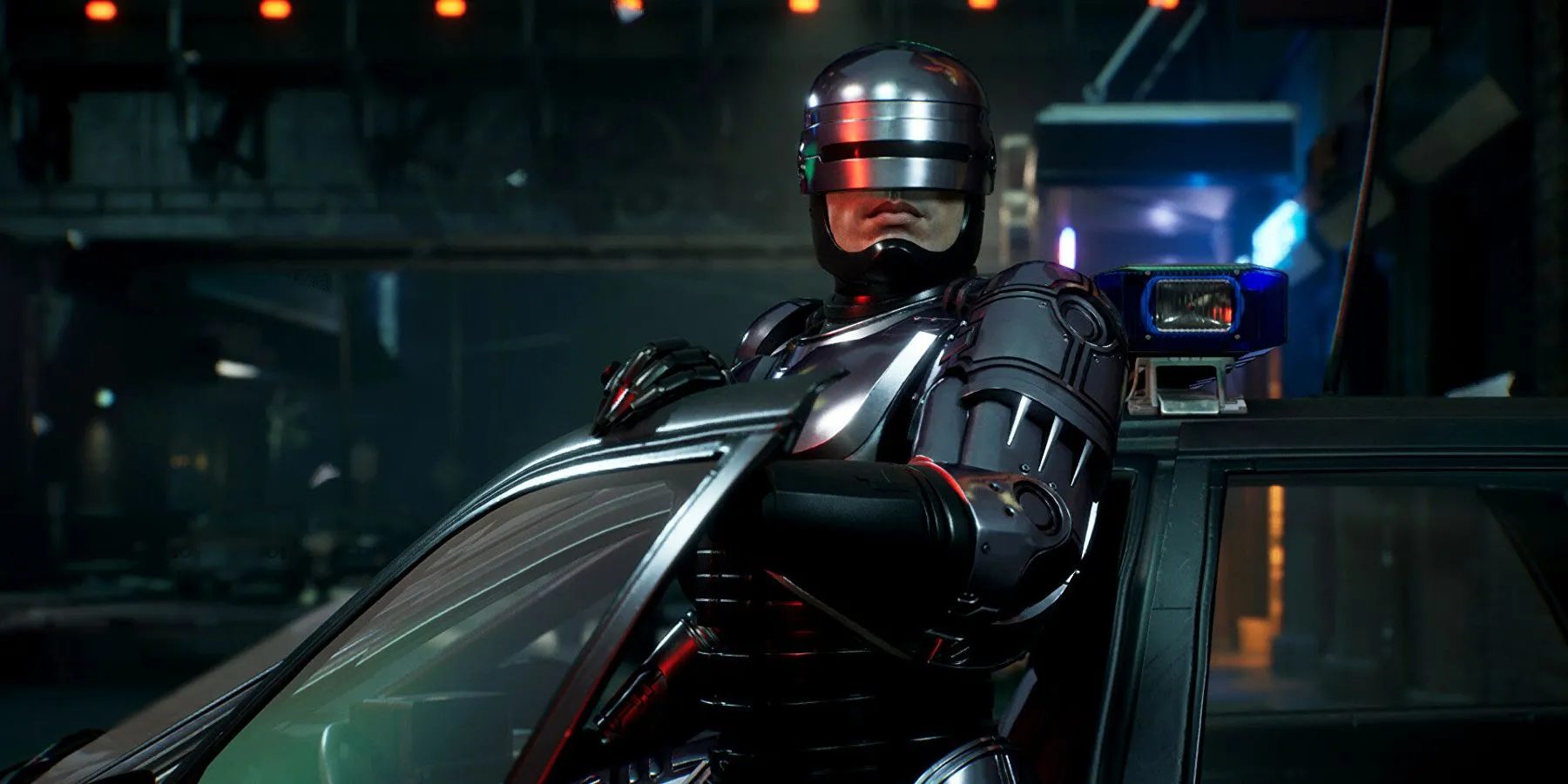 RoboCop chiến đấu trong hành lang OmniTower trong bản mở rộng Unfinished Business
