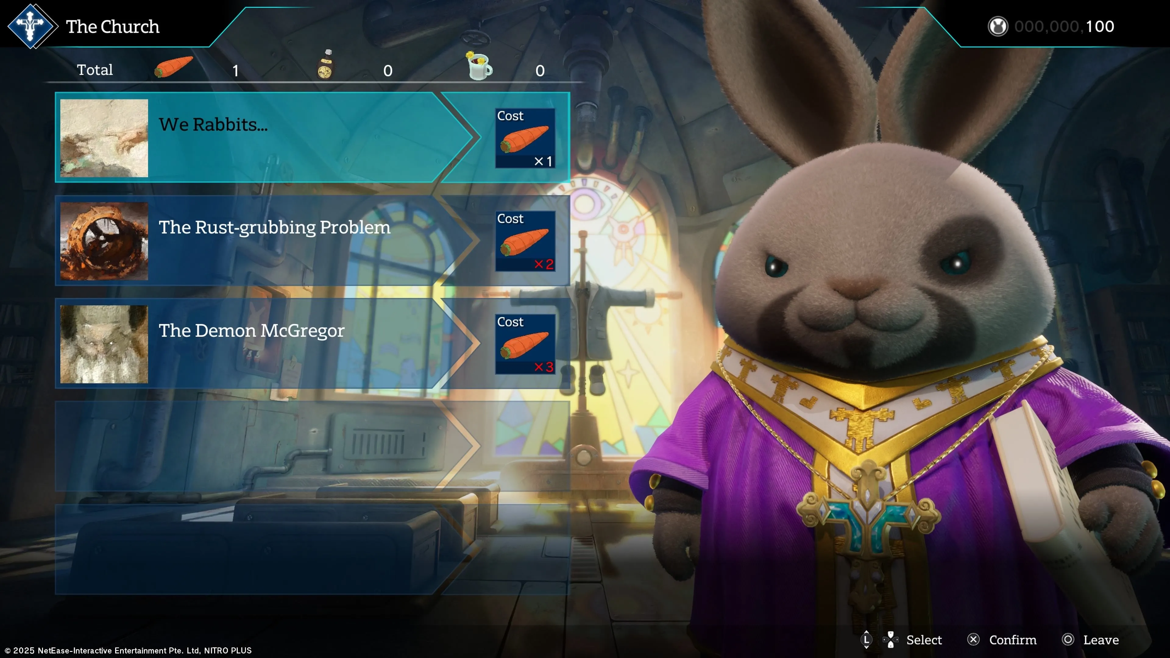 Rusty Rabbit khám phá một nhà thờ đổ nát trong game