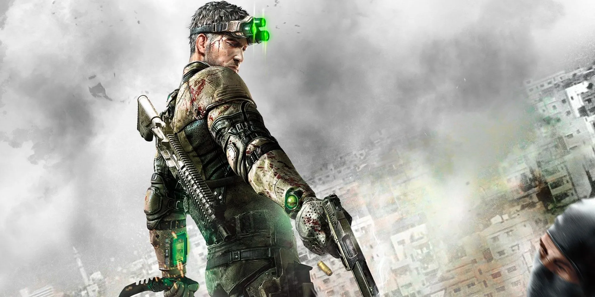 Sam Fisher đặc vụ Splinter Cell trong bộ đồ tàng hình quen thuộc chuẩn bị cho nhiệm vụ