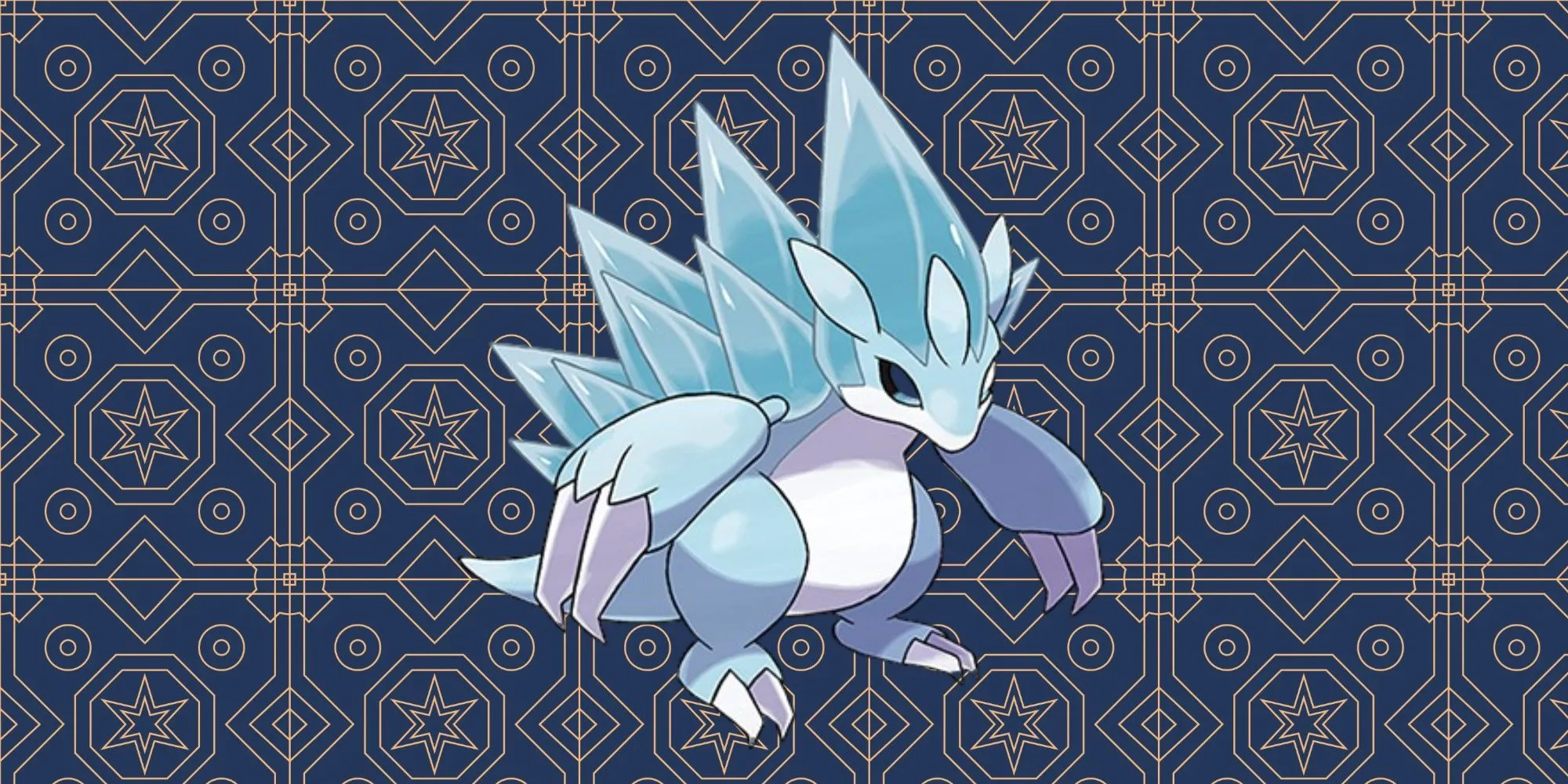 Sandslash Alola với những chiếc gai băng sắc nhọn trên lưng.