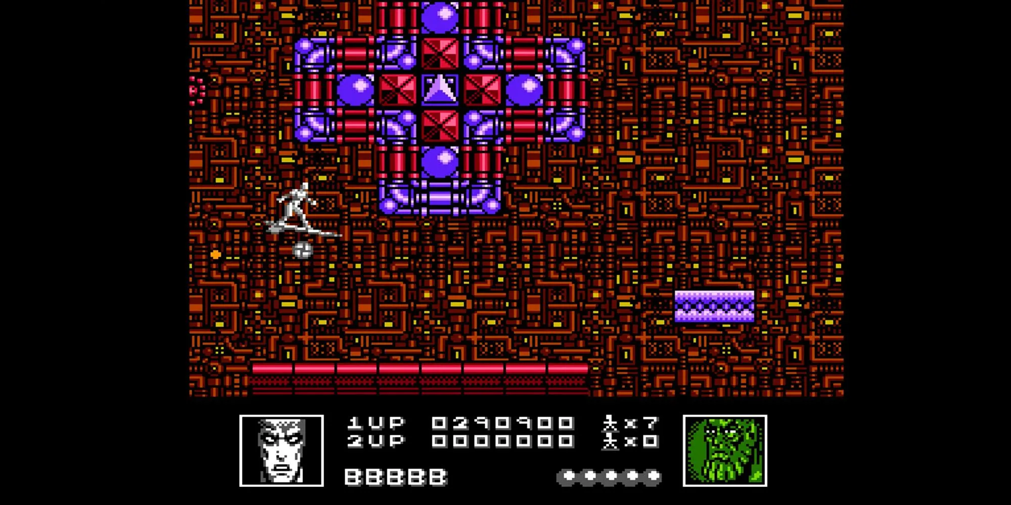 Silver Surfer trên NES, hình ảnh gameplay bắn súng màn hình ngang