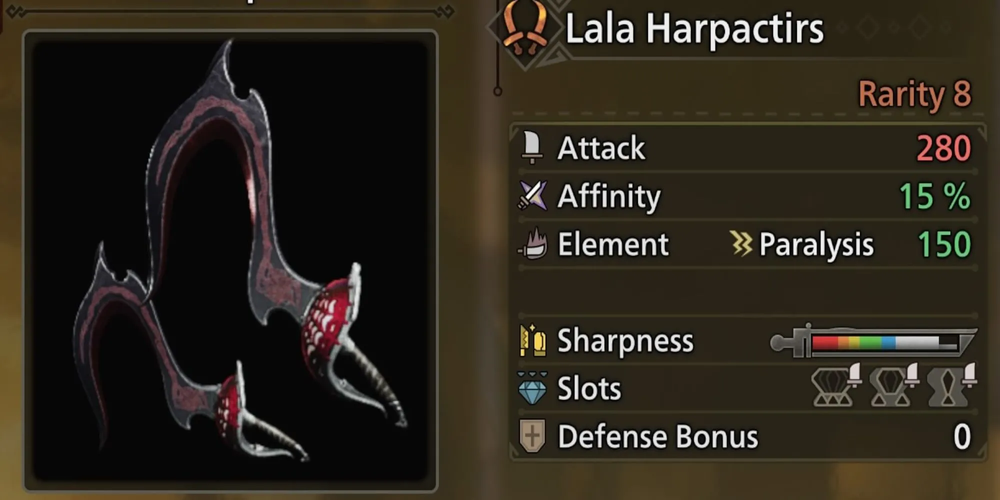 Song Đao Lala Harapactirs trong Monster Hunter Wilds