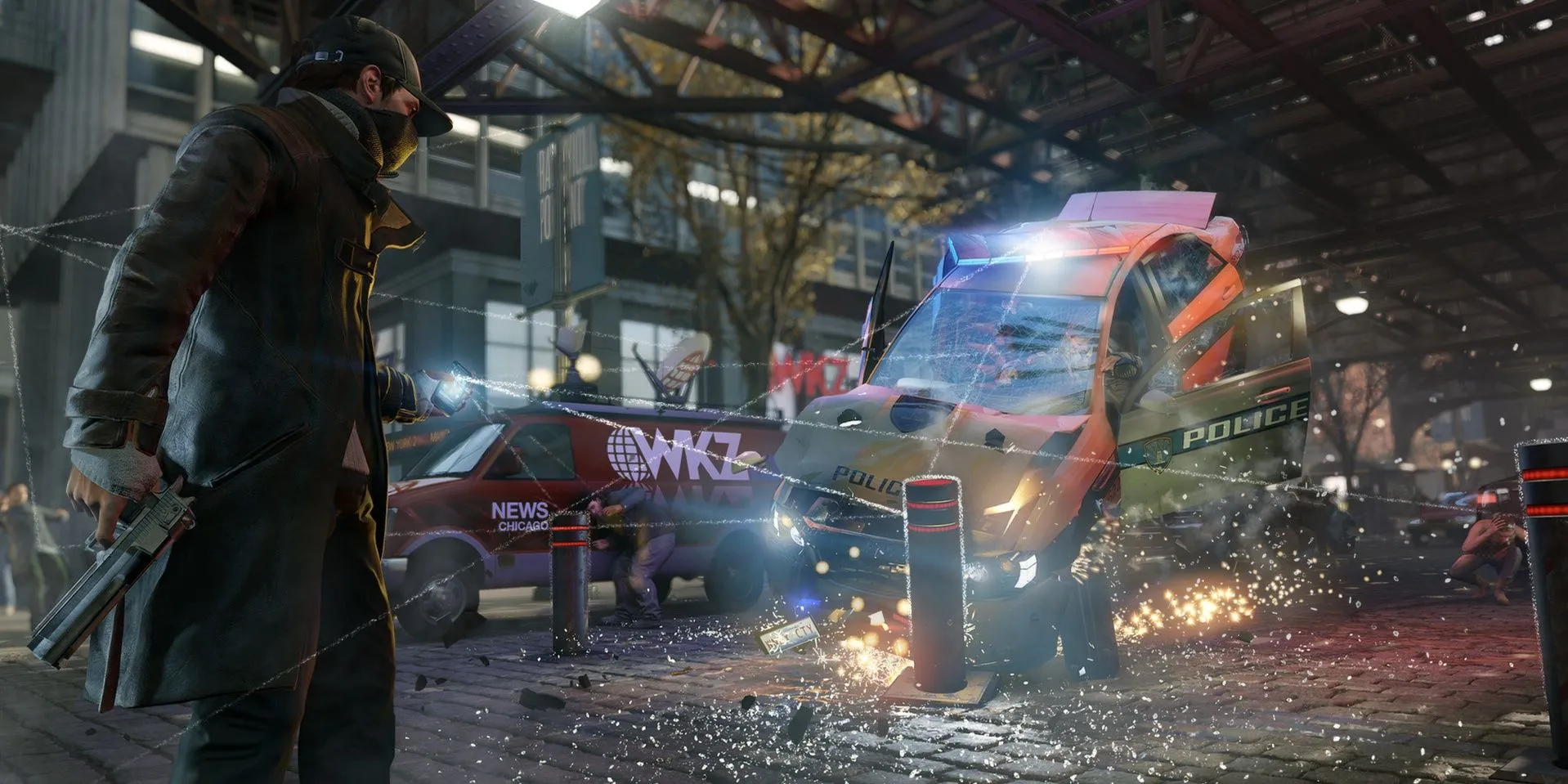 Sử dụng hack để chặn xe cảnh sát trong Watch Dogs