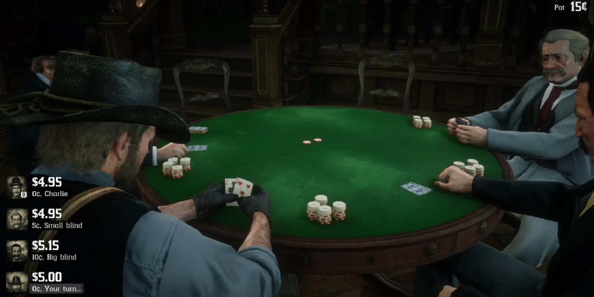Tham gia các hoạt động phụ như chơi poker trong RDR2