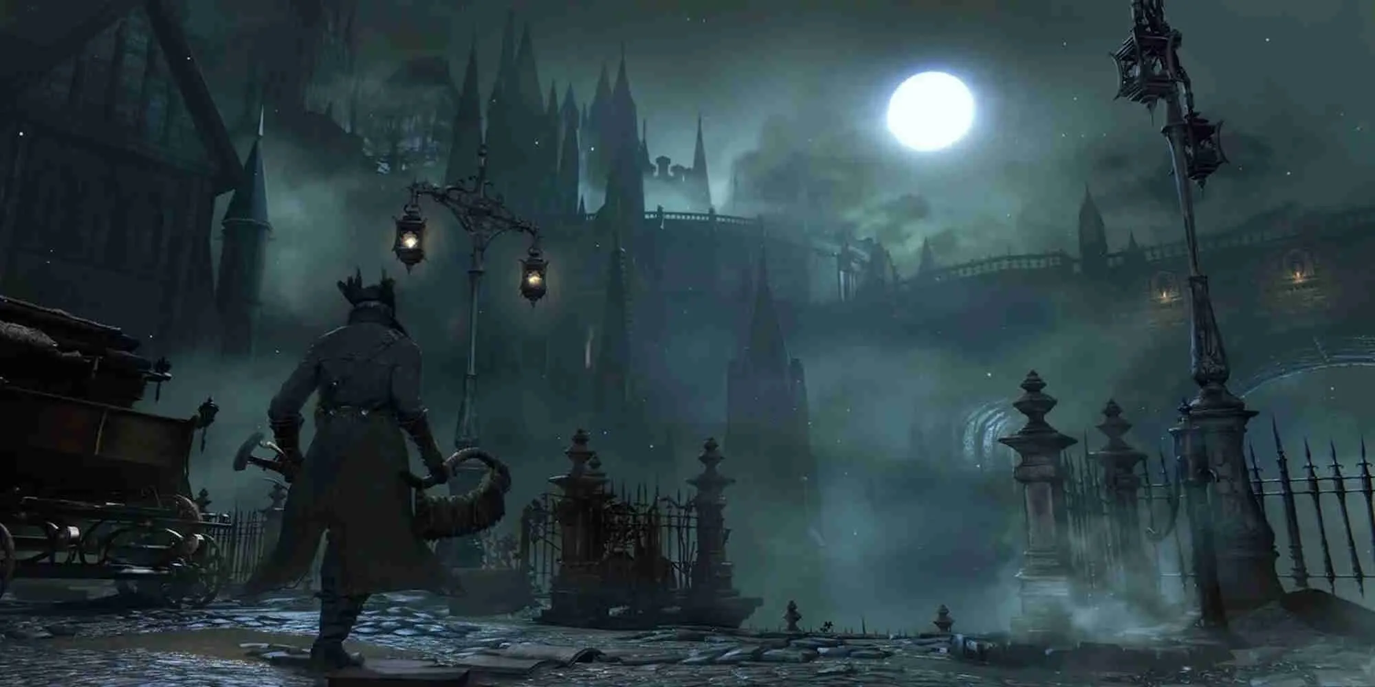 Thợ săn đơn độc khám phá thành phố Yharnam u ám trong Bloodborne, game soulslike kinh điển
