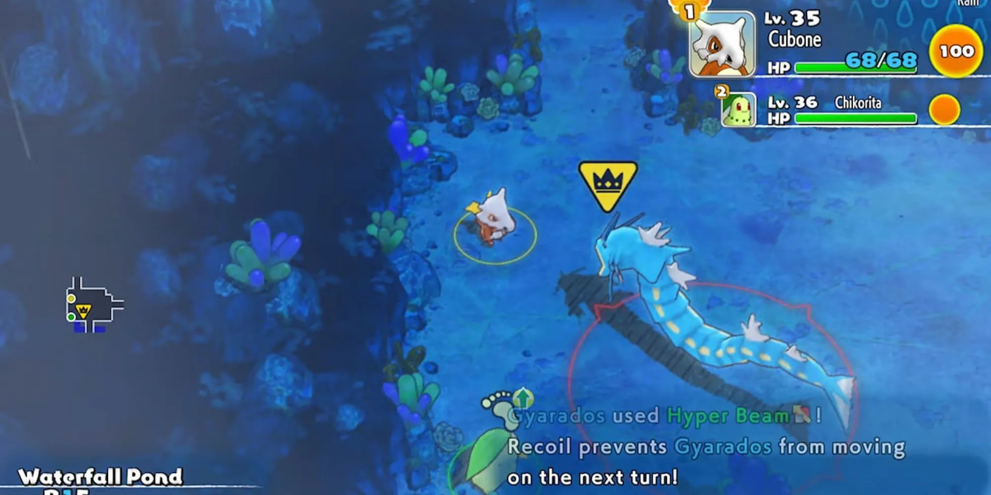 Trận chiến với Gyarados trong Pokémon Mystery Dungeon Rescue Team DX