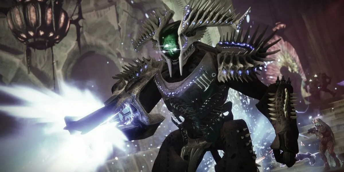 Trùm Ecthar, một Hiệp sĩ Lucent Lightbearer, trong dungeon Ghosts of the Deep