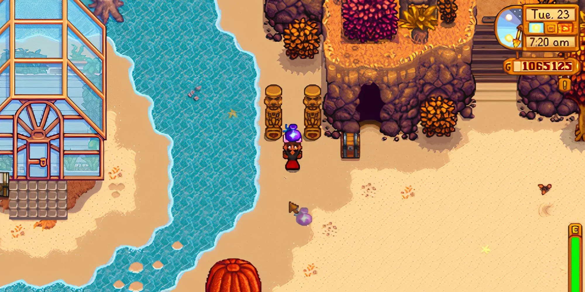 Vật phẩm Bụi Tiên (Fairy Dust) trong túi đồ của người chơi Stardew Valley