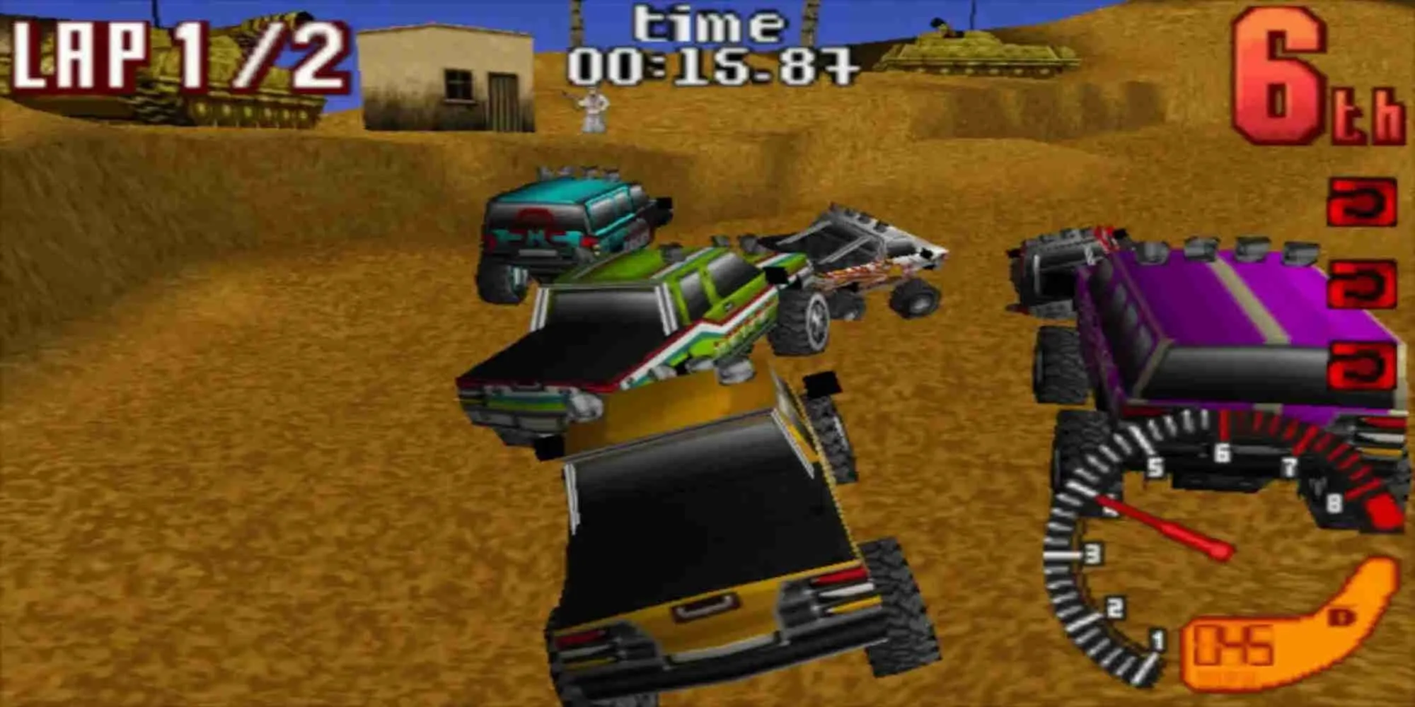 Xe bán tải 4x4 vượt địa hình trong game TNN Motorsports Hardcore 4X4 PS1