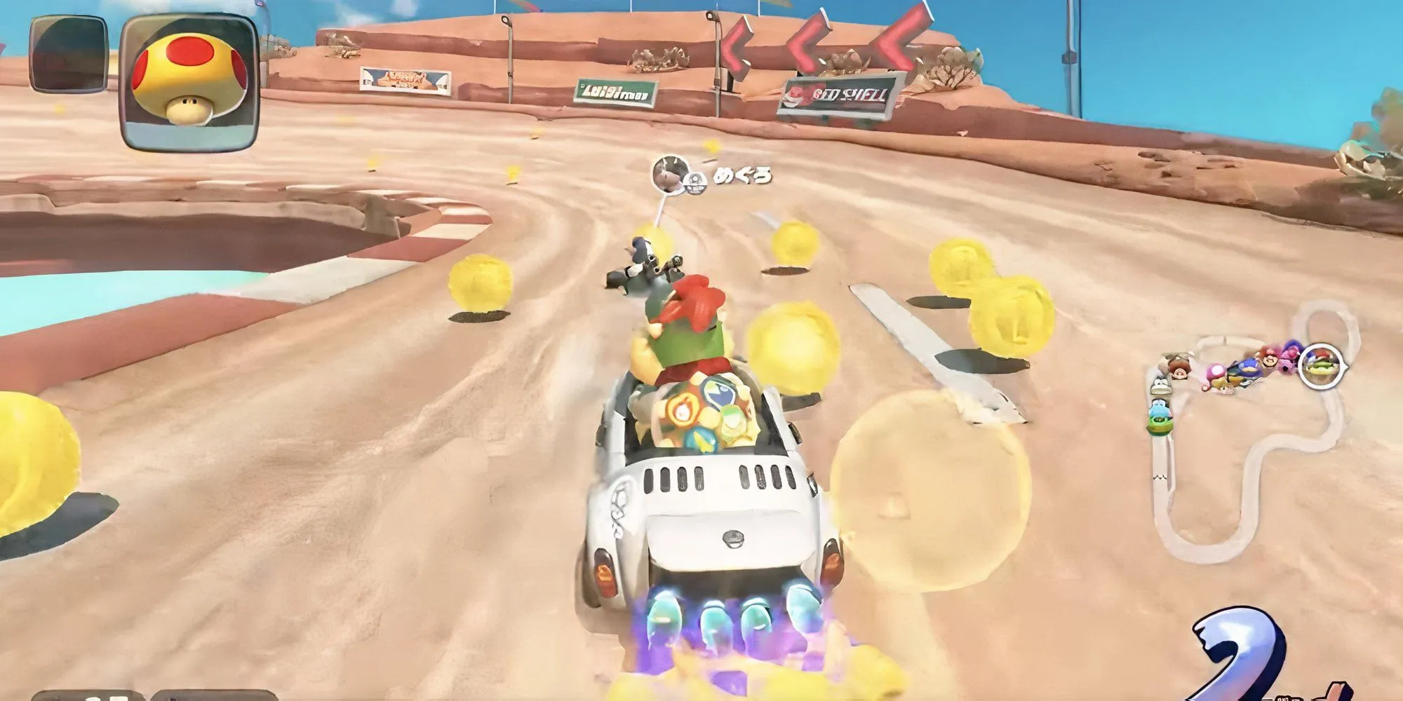 Bằng chứng về khả năng tồn tại Chế độ Chơi Ngược trong Mario Kart World nhìn từ minimap