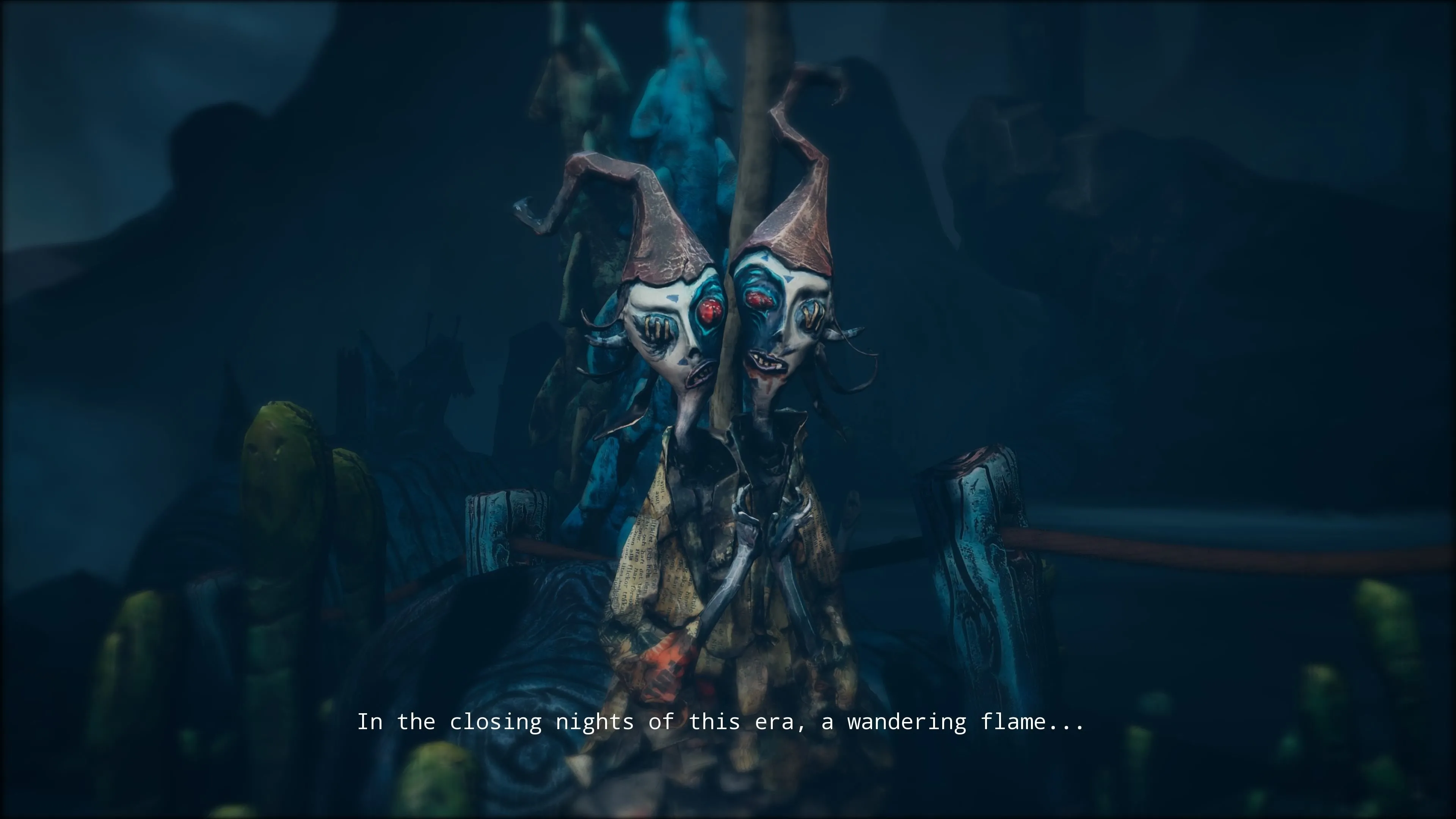Các nhân vật soothsayers hai đầu kỳ lạ trong thế giới The Midnight Walk
