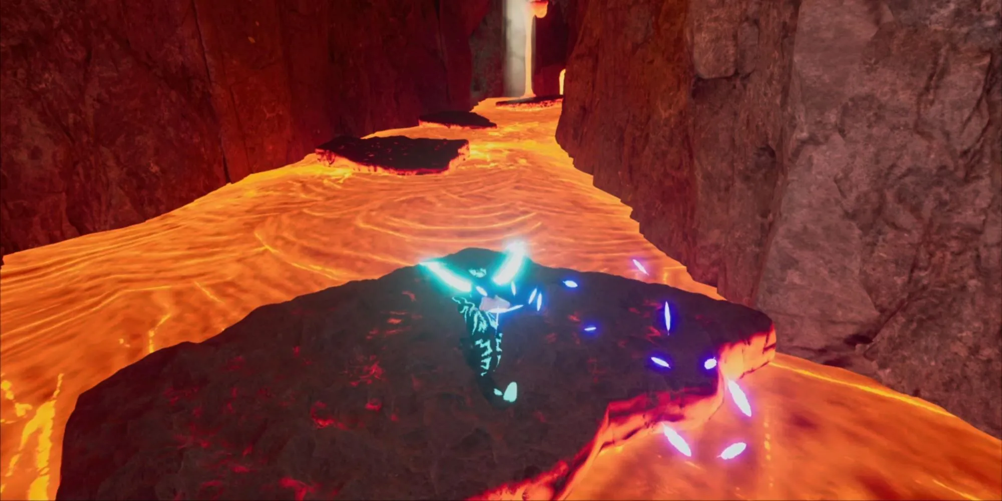 Cảnh khám phá dungeon trong Spirit of the North 2, nơi các lỗi ánh sáng và âm thanh thường xuyên xảy ra