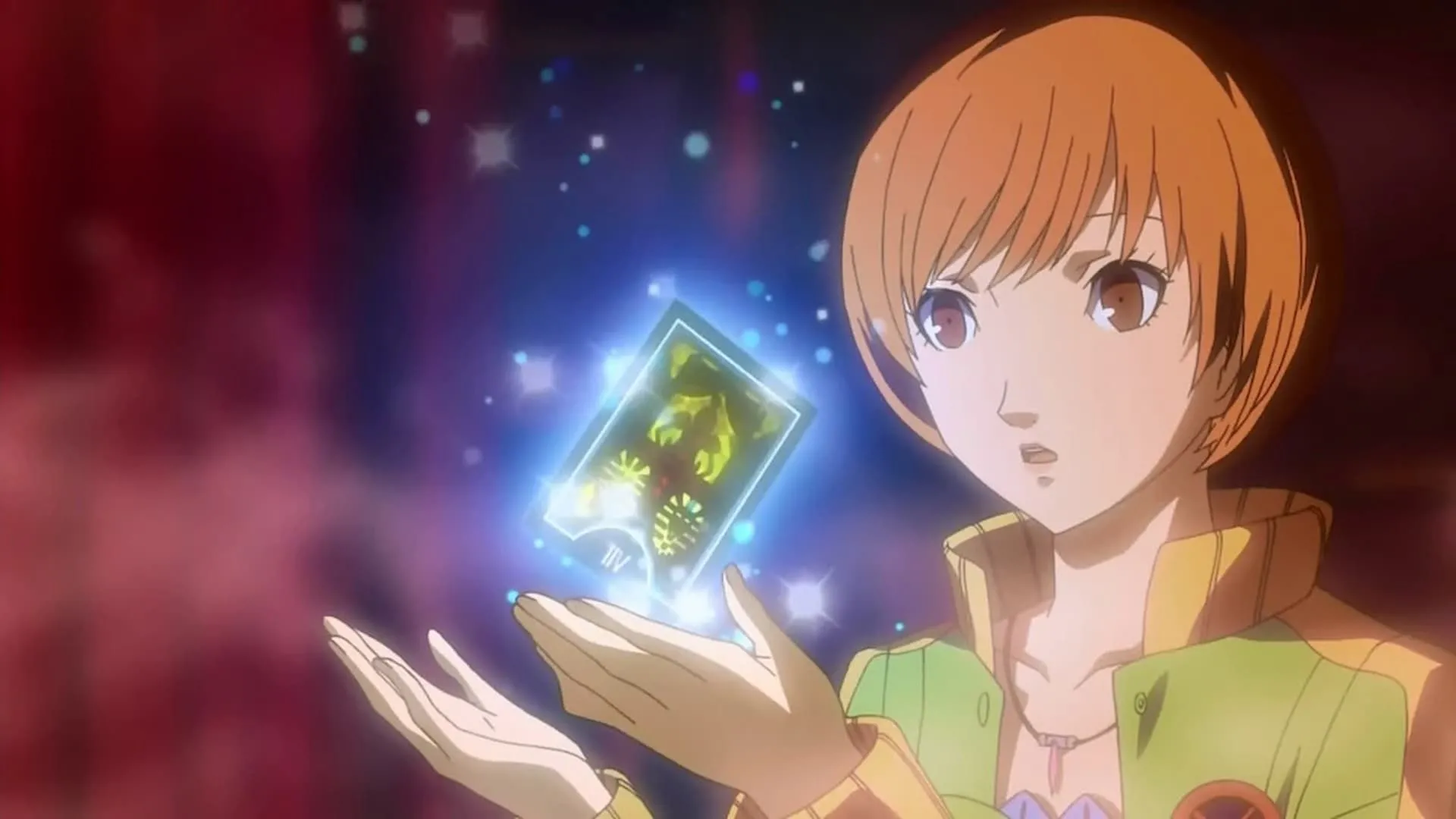 Chie Satonaka trong anime Persona 4, nhân vật được lồng tiếng bởi Erin Fitzgerald