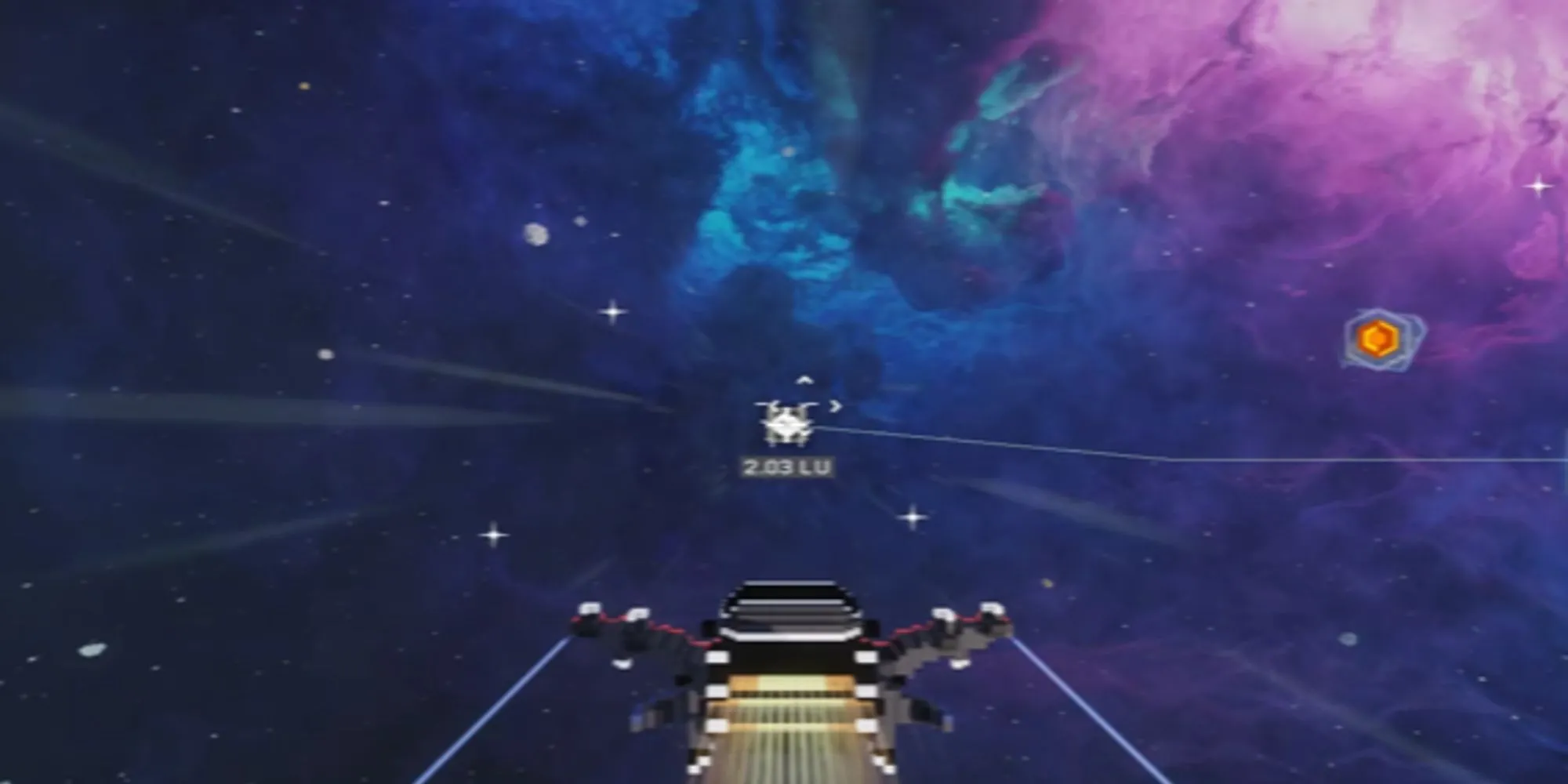 Đánh giá Cubic Odyssey: Game Khám Phá Vũ Trụ Sandbox Liệu Có Đáng Chơi? 1 Góc nhìn tuyệt đẹp về không gian đầy tinh vân trong game Cubic Odyssey
