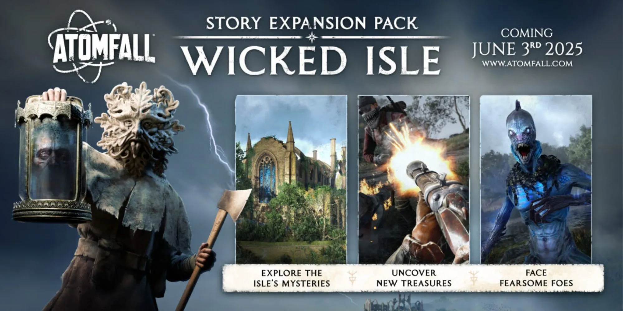 Hình ảnh quảng bá bản mở rộng Wicked Isle của game Atomfall