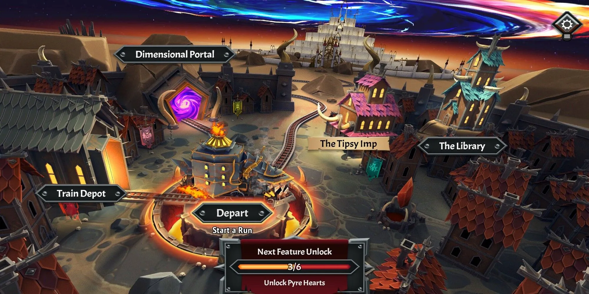 Khu Vườn Thiêng (Sanctuary) nơi diễn ra các câu chuyện nhỏ giữa các lần chơi Monster Train 2