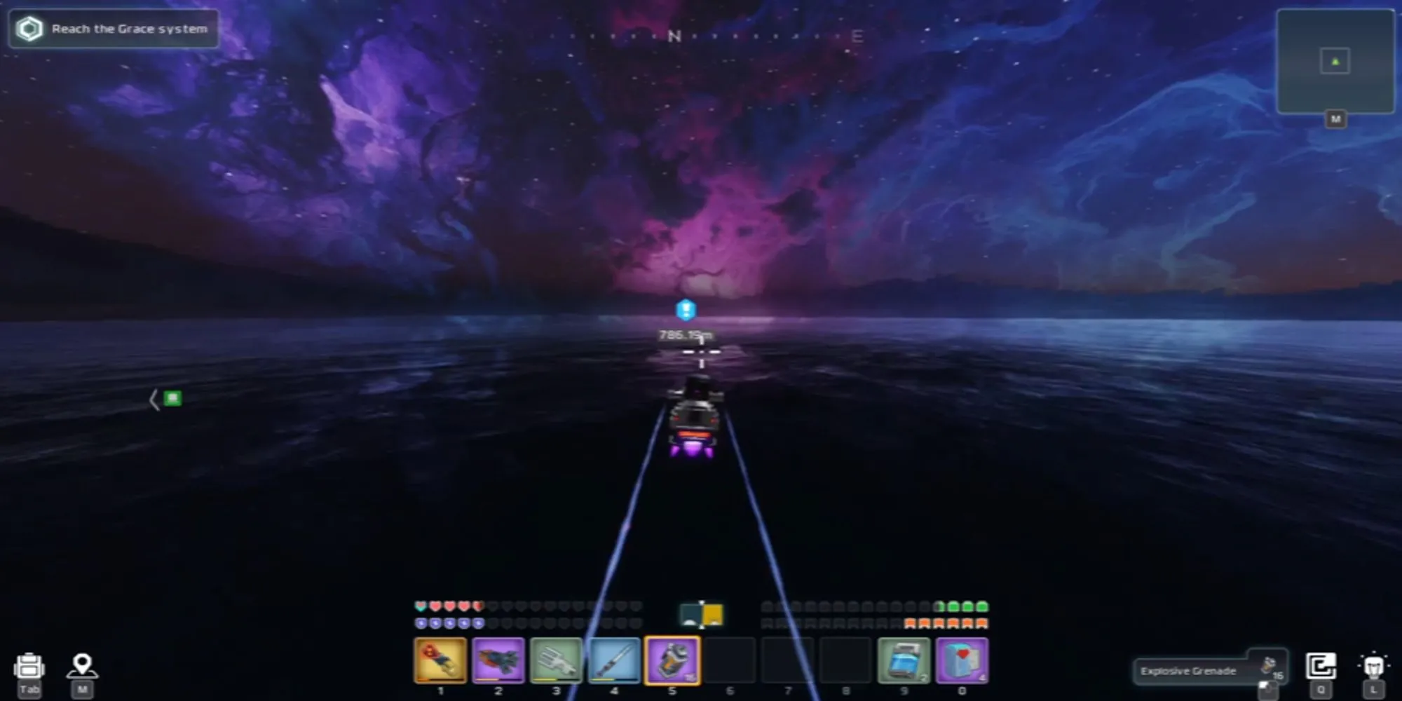 Khung cảnh tạo bầu không khí (vibe) đặc trưng của game Cubic Odyssey