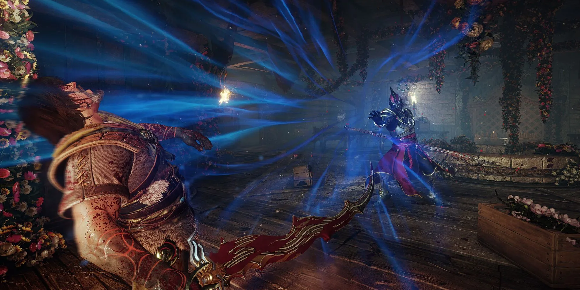 Nhân vật chính đối đầu kẻ thù trong game Blades of Fire