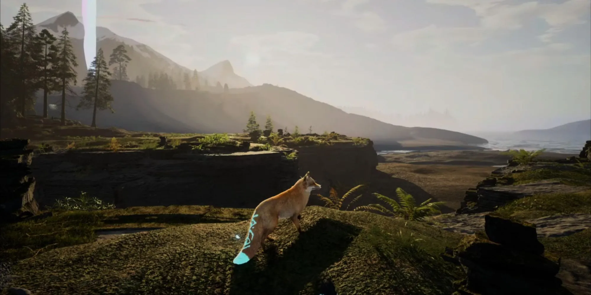 Phong cảnh tuyệt đẹp và đa dạng trong game Spirit of the North 2, thể hiện đồ họa game thế giới mở