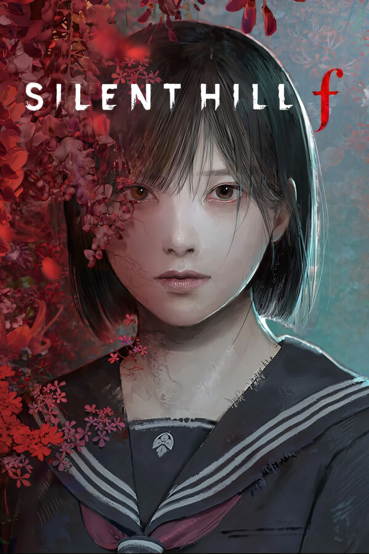 Ảnh bìa chính thức của Silent Hill f, tựa game kinh dị bí ẩn sắp ra mắt, minh họa rõ nét phong cách nghệ thuật độc đáo của series.