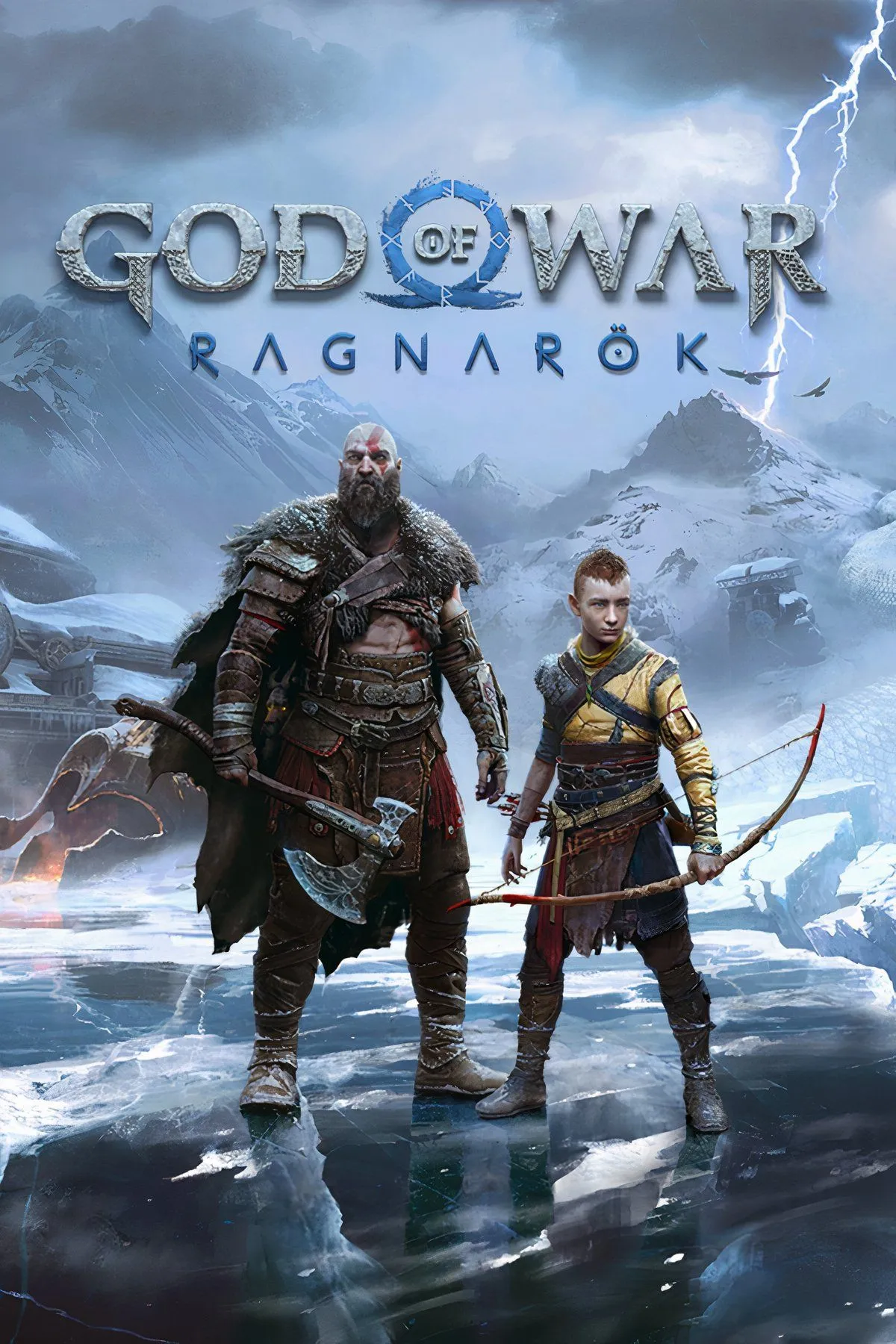 Ảnh bìa game God of War Ragnarok, phần tiếp theo của Saga Bắc Âu của Kratos và Atreus